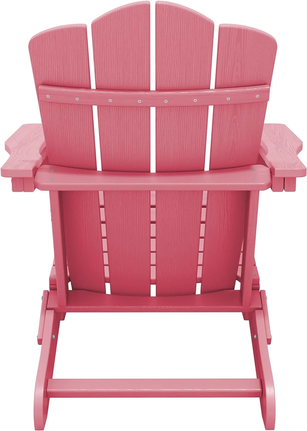 KINGYES Folding Adirondack Chair Set of 2, HDPE All-Weather Folding Adirondack Chair, Light Pink