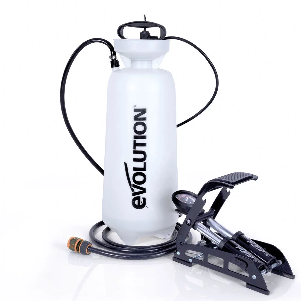 Evolution 3.5 gal. Pressurized Water Tank with Foot Pump and 9 ft 10 in. Hose for Dust Suppression (Compatible with R300DCT+)