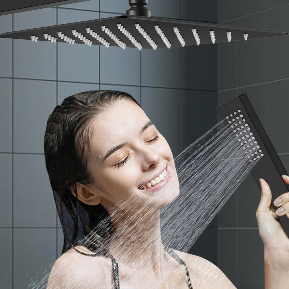 Flroha Shower Head and Faucet Set | Shower System Shower Set | Faucet Shower with Hose, Matte Black Shower Fixtures, Anti-Leak Handheld Shower Combo, Height/Angle Adjustable