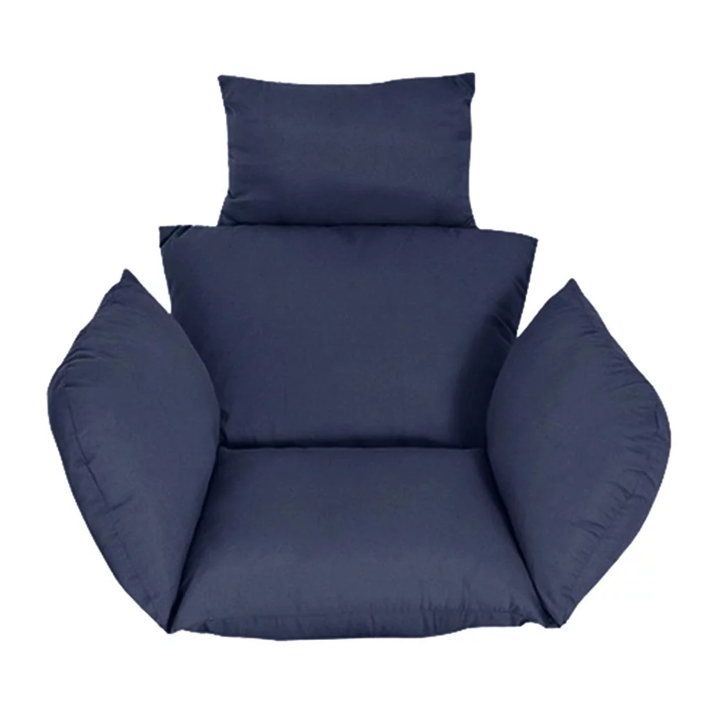 Cushion Swing patio and garden Weave Hanging Egg Chair Outdoor Cushion Detached Pad Dark Blue