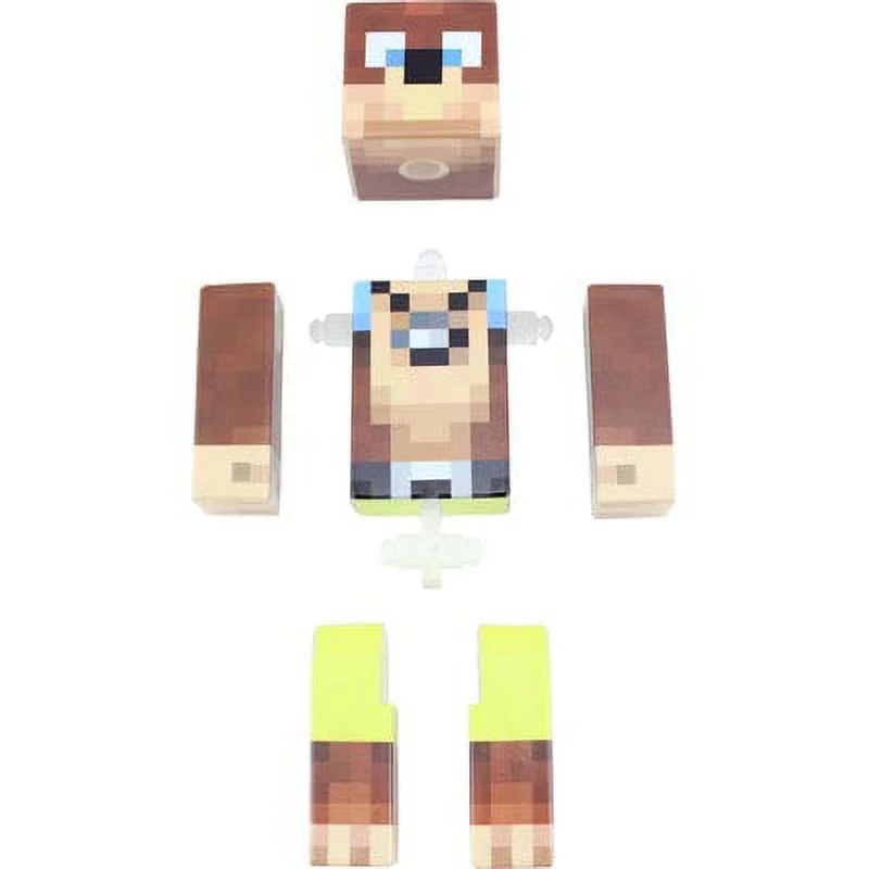 Miner Bear Action Figure Toy, 4 Inch Custom Series Figurines by EnderToys