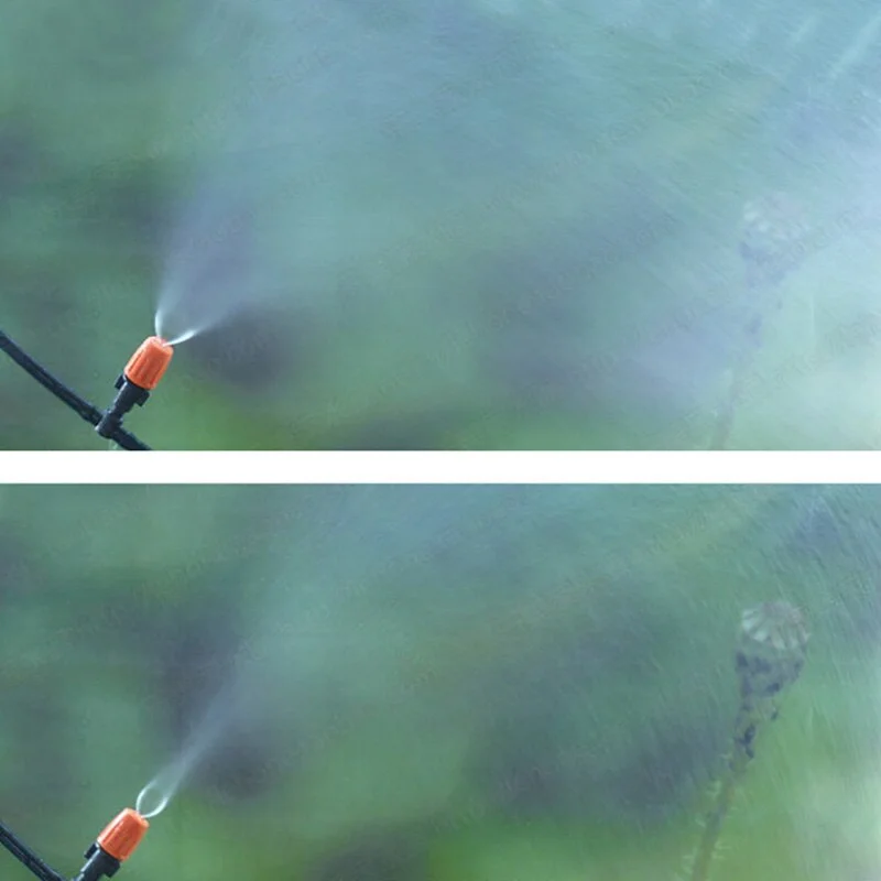 Garden Irrigation Misting System Sprayer Kit Cooling Dust Removal Atomized Landscaping Nozzle Kit  5/10/15/20/25m 4/7mm Hose