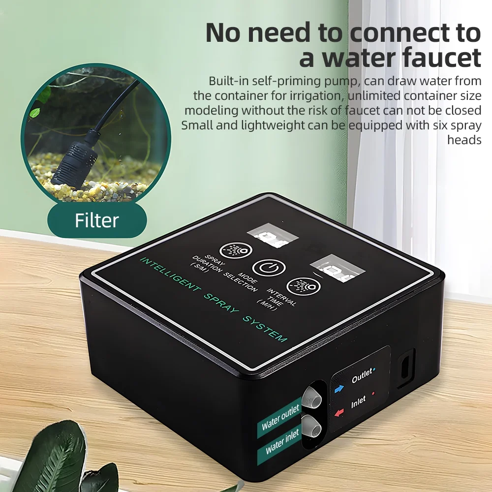 Nebublu Mister System,Low Noise Adjustable Nozzles Mister With Spray - Spray Mister Terrariums Amphibian Snake Noise Adjustable Environment With Misty - Amphibians And Mister Qisuo Spray