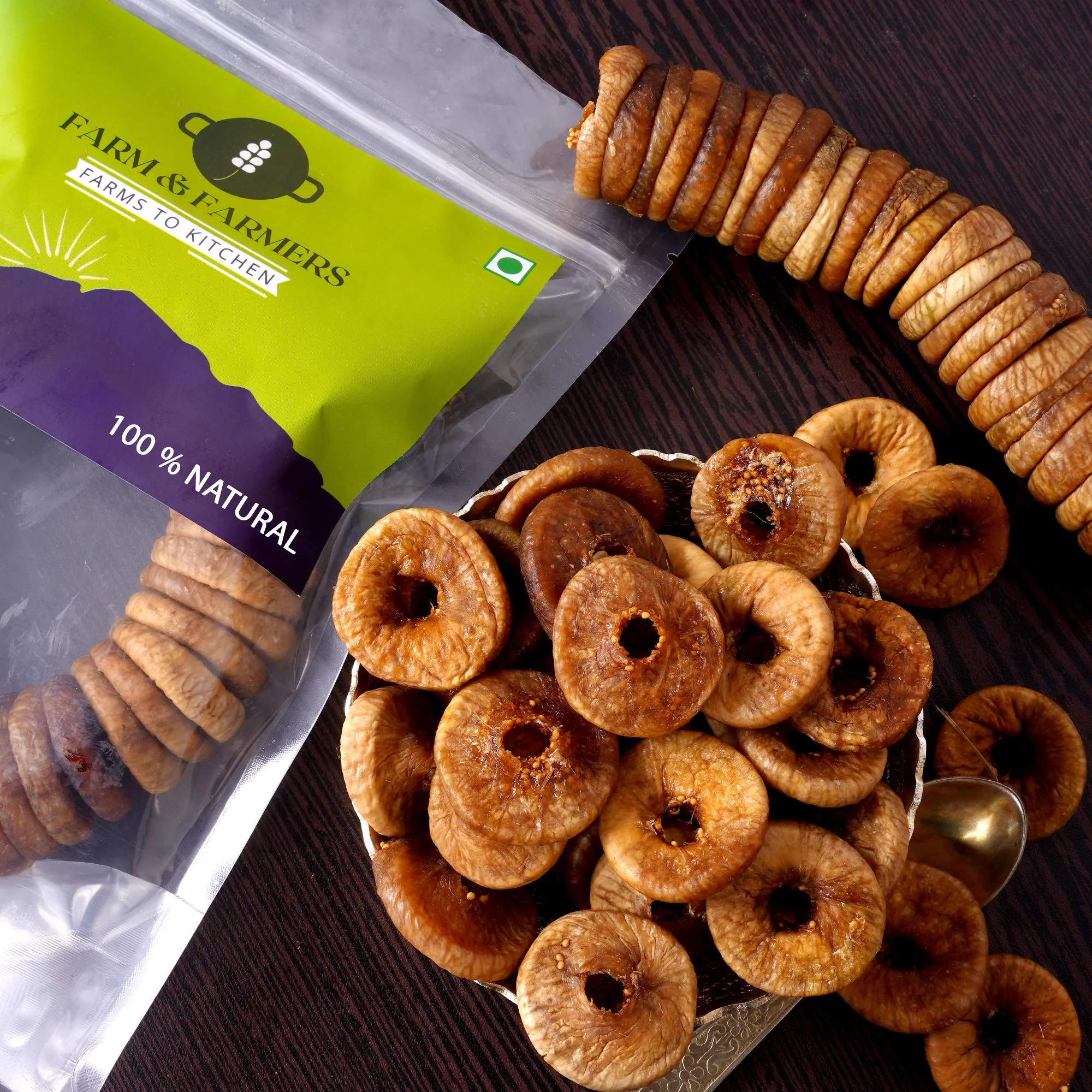 Farm & Farmers Natural & Dry Fig/Anjeer, 250 Gm