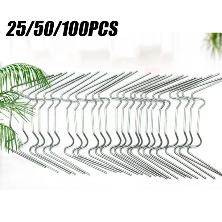 100x Greenhouse Spare Parts Glazing Glass W/Clips STAINLESS STEEL Wire Choose