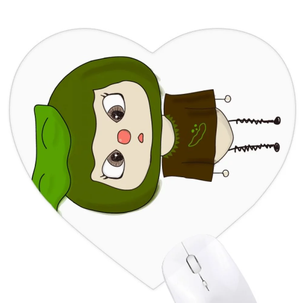 Vegetable Beans Green Delicious UU Heart Mousepad Rubber Mat Game Office