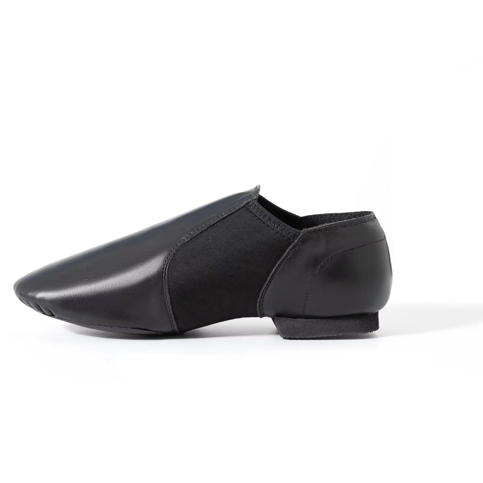 ALL PRIDE Black Leather Jazz Shoes for Toddler/Unisex-Child Slip-on Dance Shoes, 12.5M Little Kid