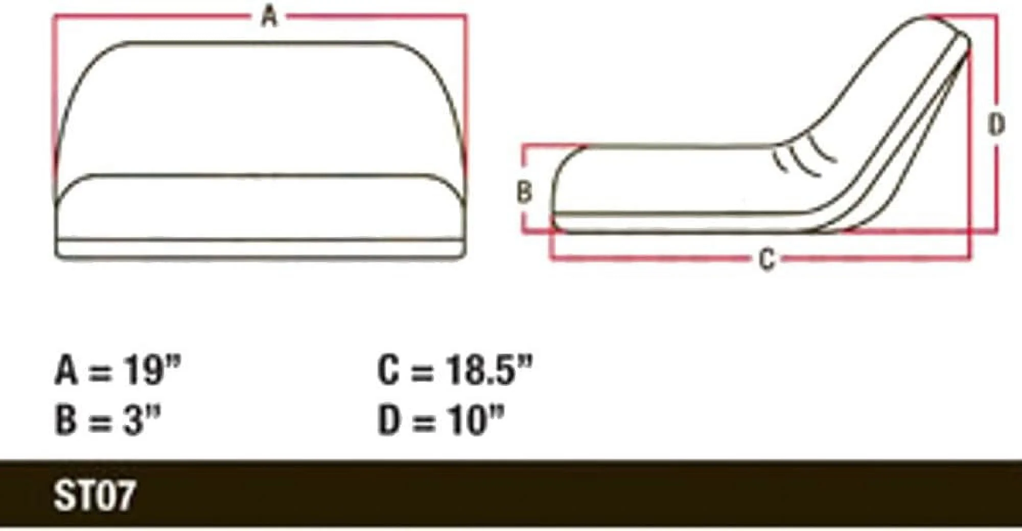 LMS2002 New Lawn & Garden Tractor Black Riding Mower Seat Fits Most Brands