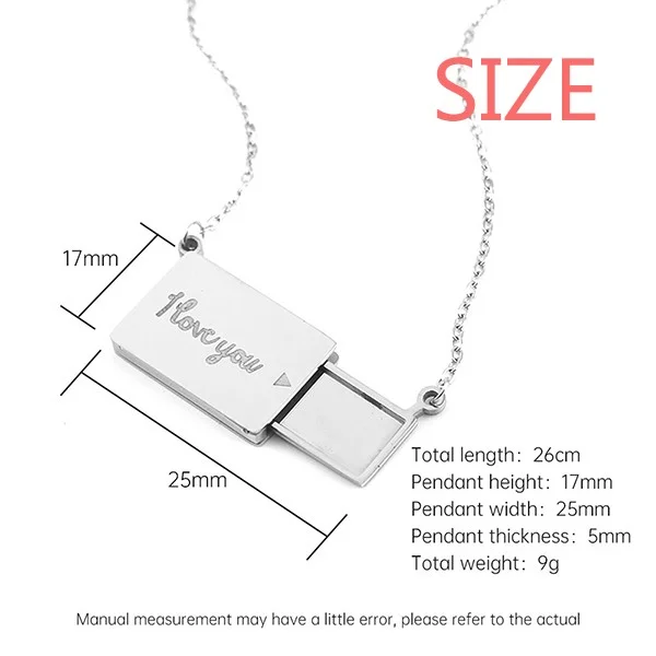 Saplings Injustice Small TV Face Original Letter Envelope Necklace Pendant Jewelry