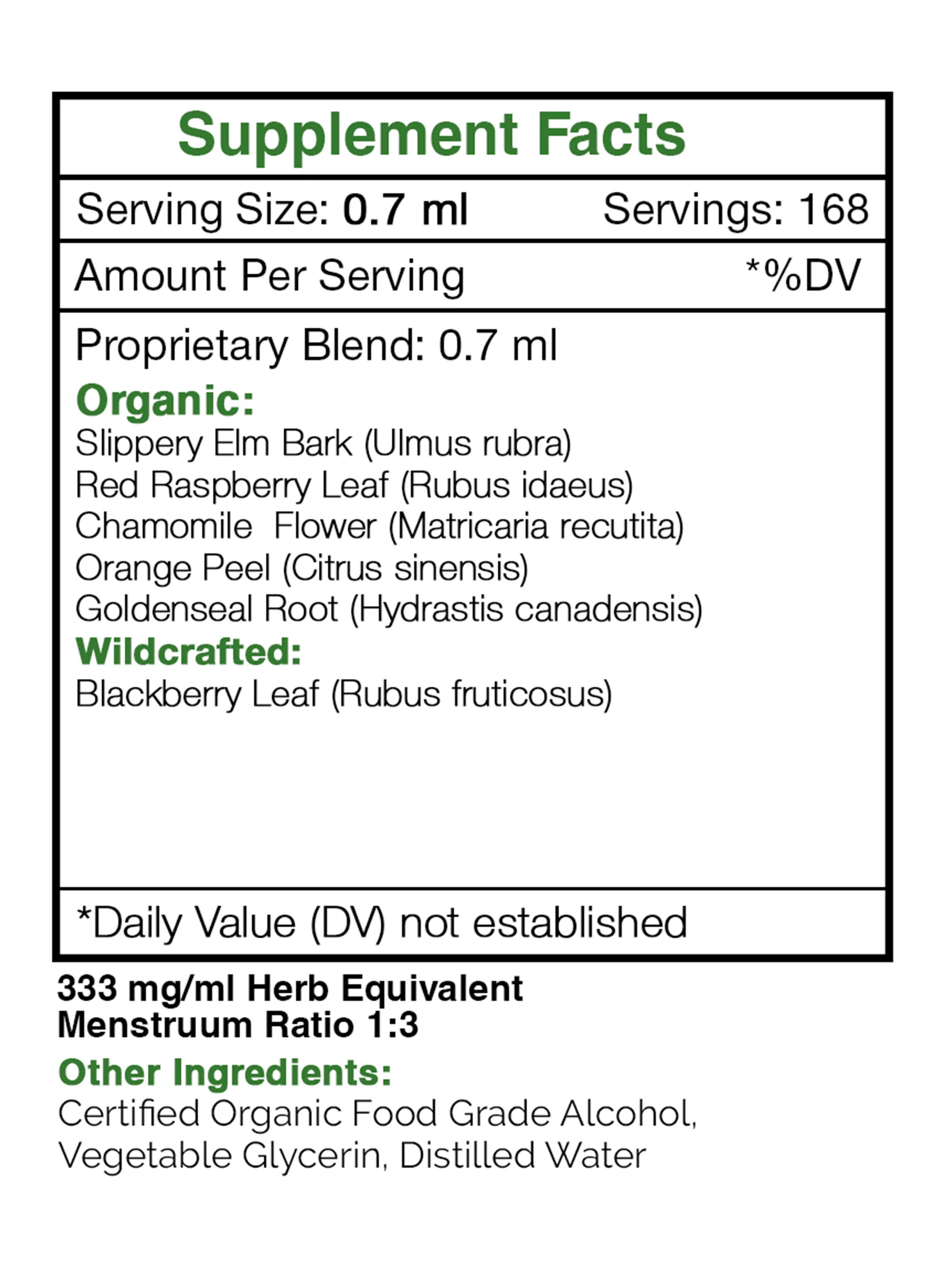 Diarrhea Tribal Care Alcohol Extract, Tincture, Blackberry, Slippery Elm, Red Raspberry, Chamomile, Orange, Goldenseal. Healthy BM Support 2x4 oz