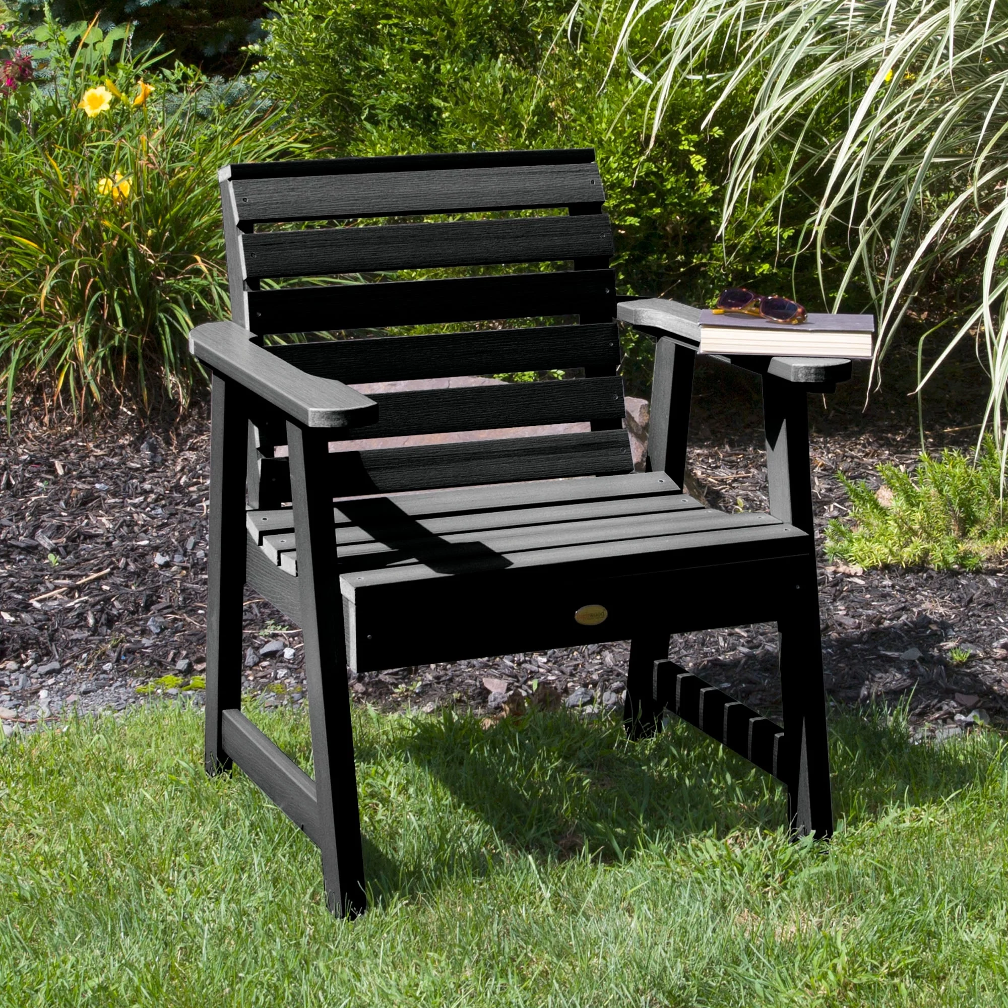 highwood Mandalay Eco-friendly Synthetic Wood Garden Chair Nantucket Blue