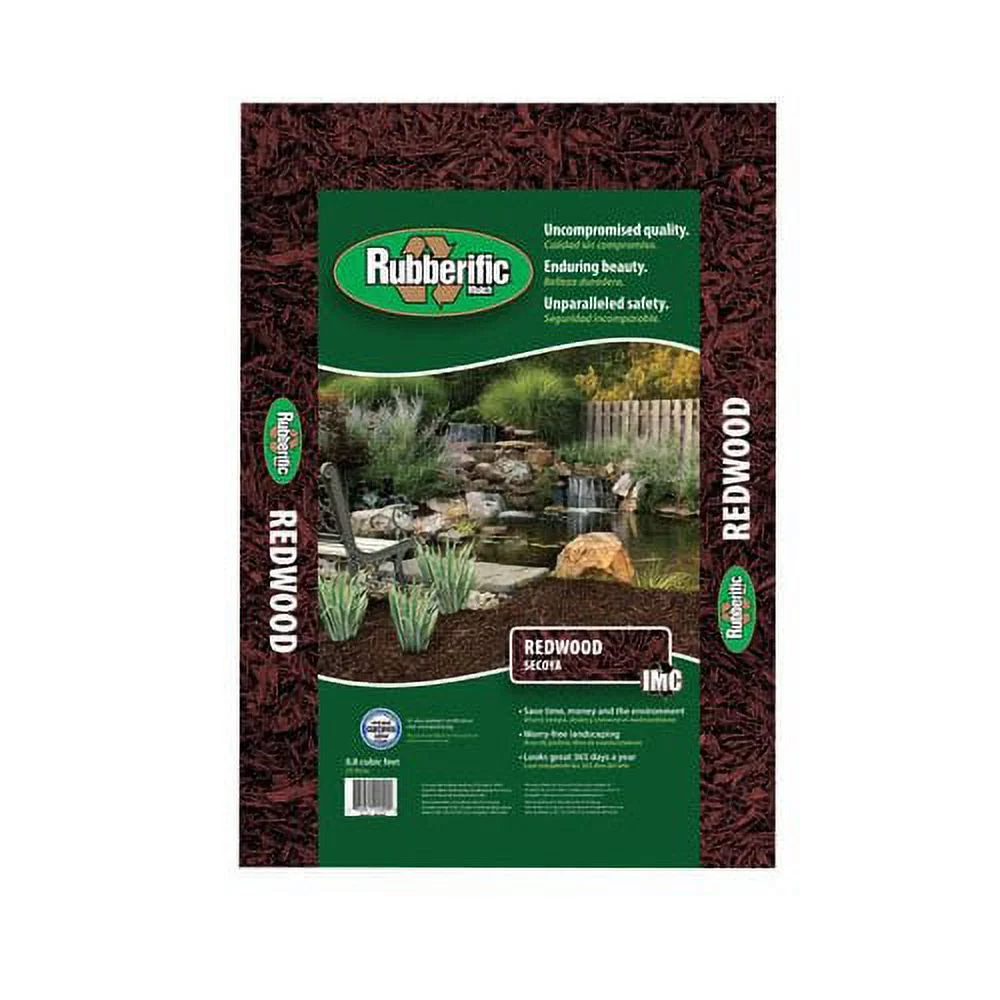International Mulch RM16RW Rubberific Mulch, Redwood, .8-Cu. Ft.