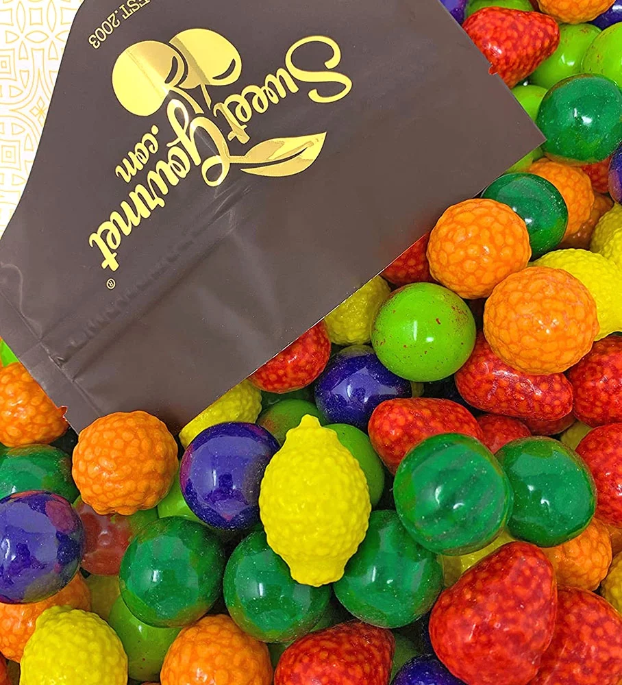 SweetGourmet Seedling Fruits Gum Gumballs | Filled Dubble Bubble | 1.5 Pounds