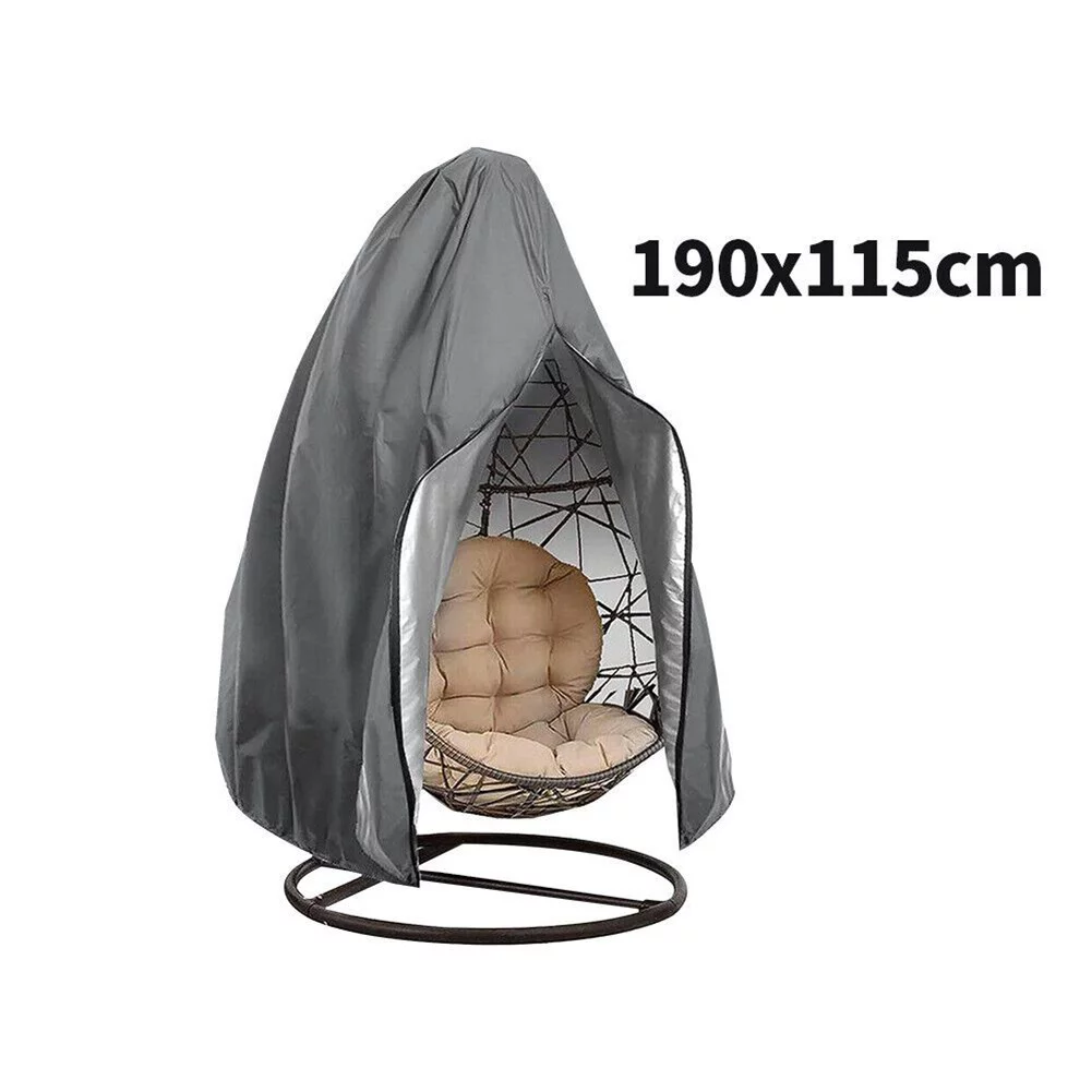 Hanging Egg Swing Chair Cover Patio Outdoor Swing Chair Cover, Garden Double Egg Chair Protection Waterproof, Dust Cover of Swing (Gray) 1 Pcs