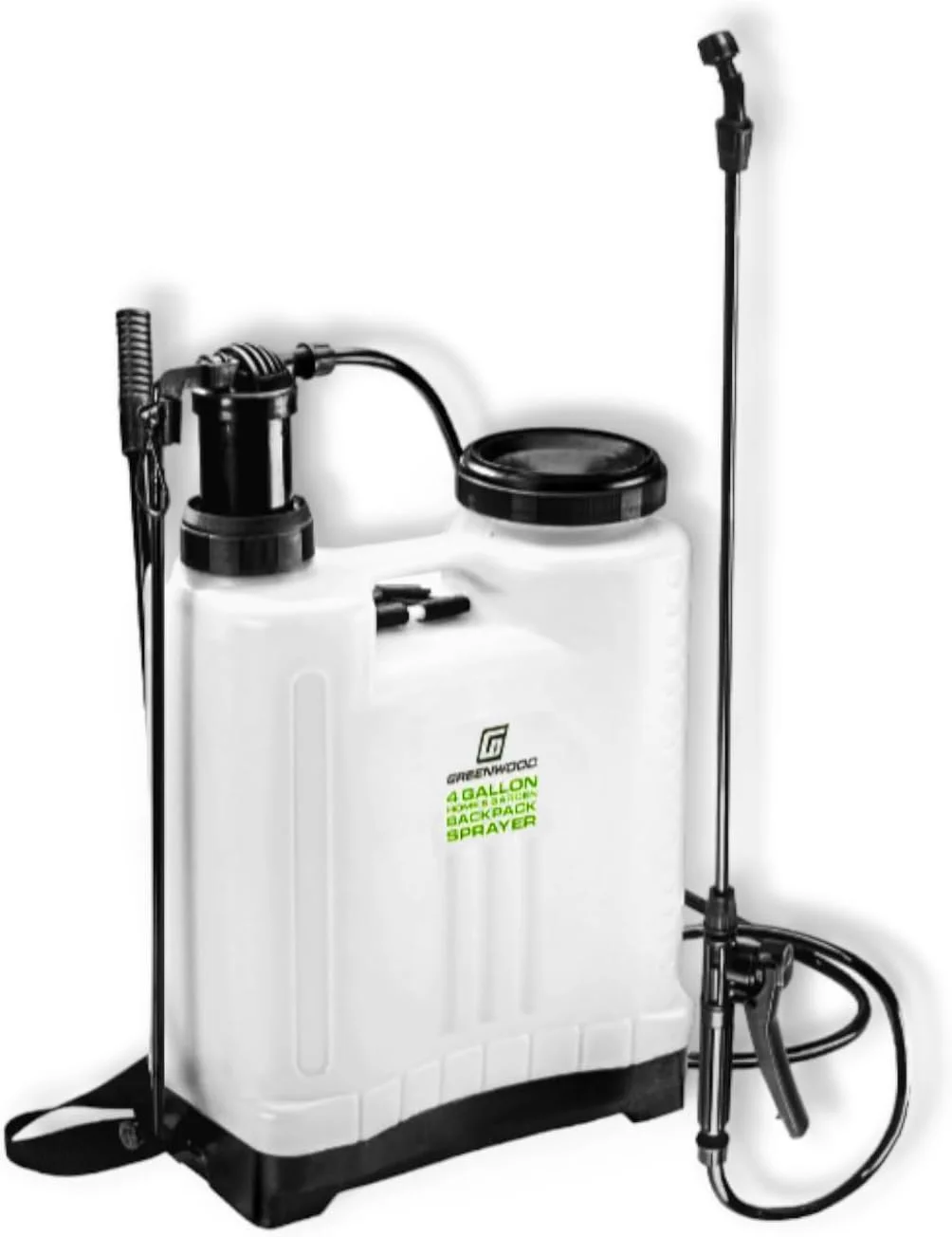 4 Gallon Garden Backpack Sprayer with 4 Nozzles, 12 PSI