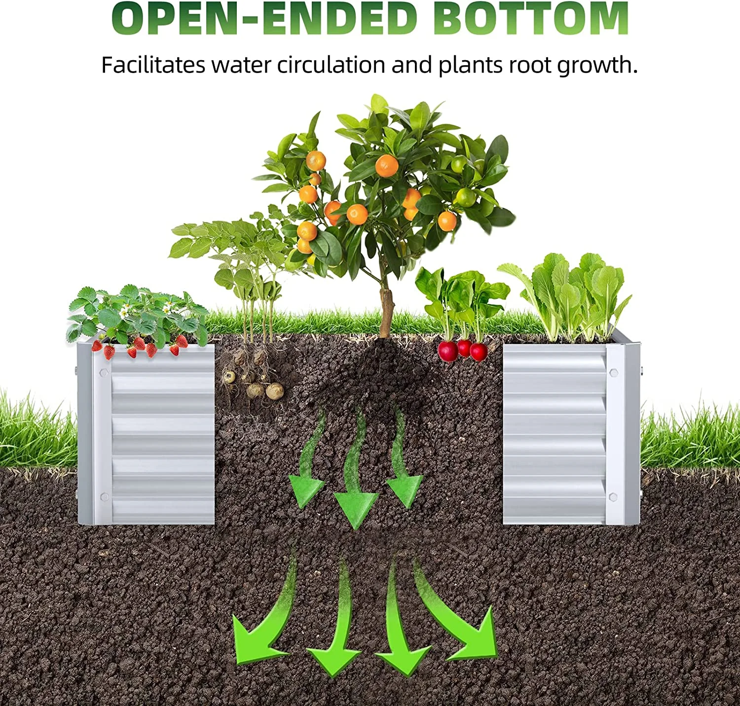 Mossy Horn Raised Garden Bed - 36