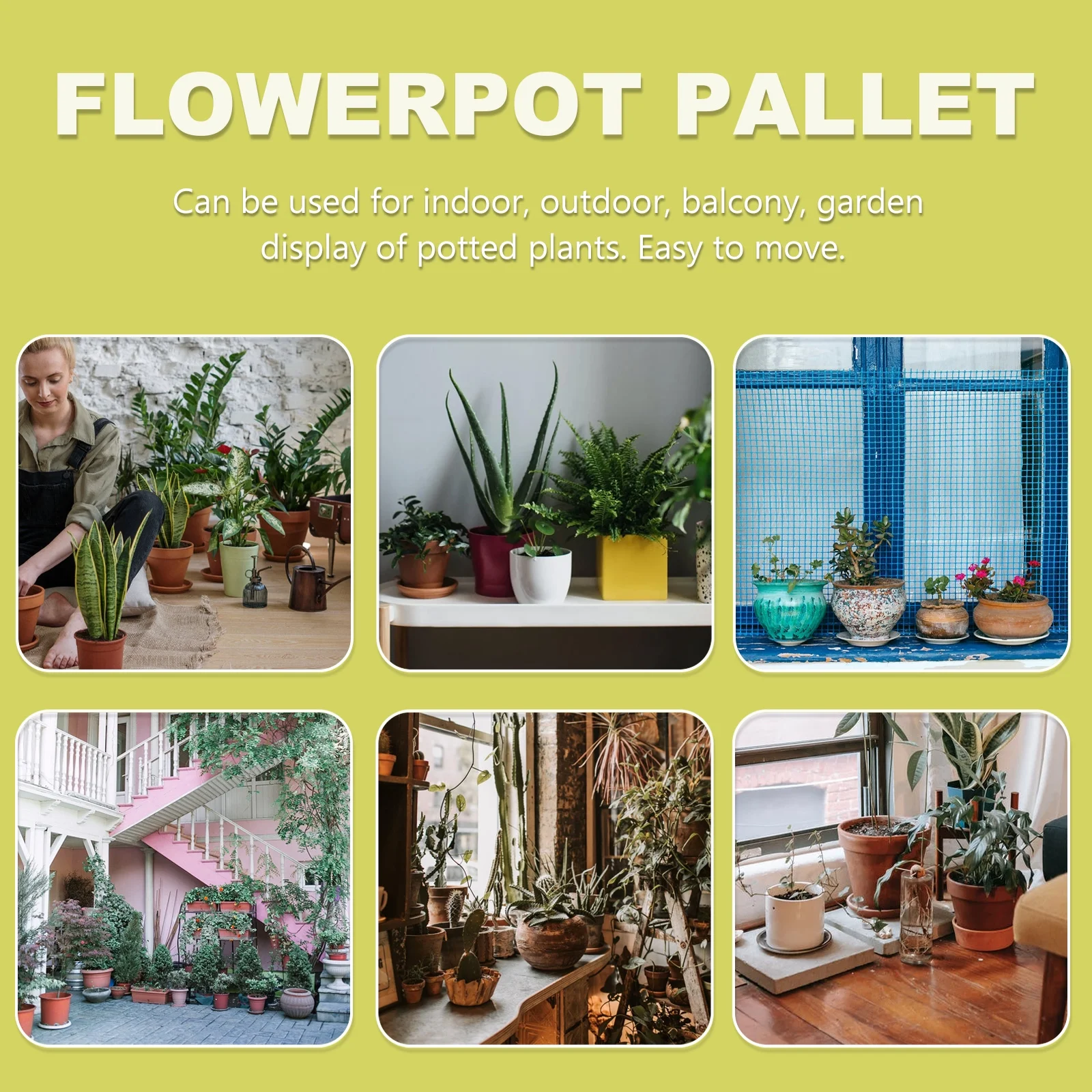 Base Plant Stand Dolly Potted Bonsai Roller Holder Pallet Round Flower Mover Hydrating