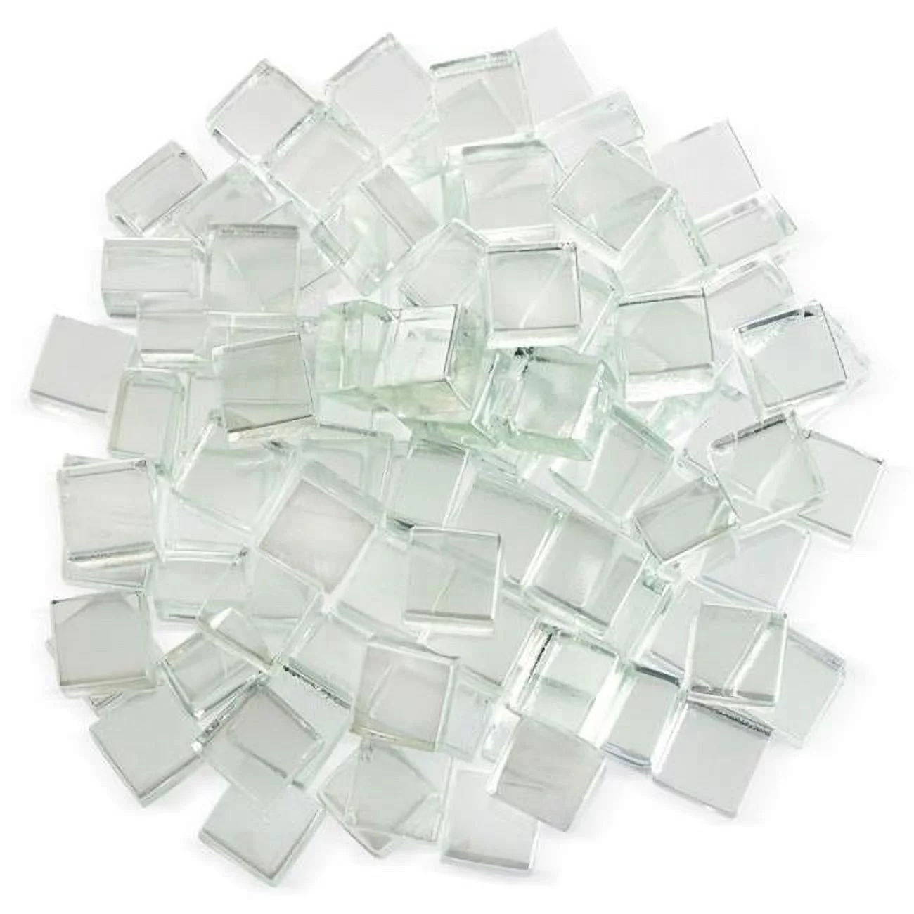 American Fire Glass  0.5 in. StarFire Pit Luster 2.0 Cube Fire Pit Glass, Clear - 10 lbs