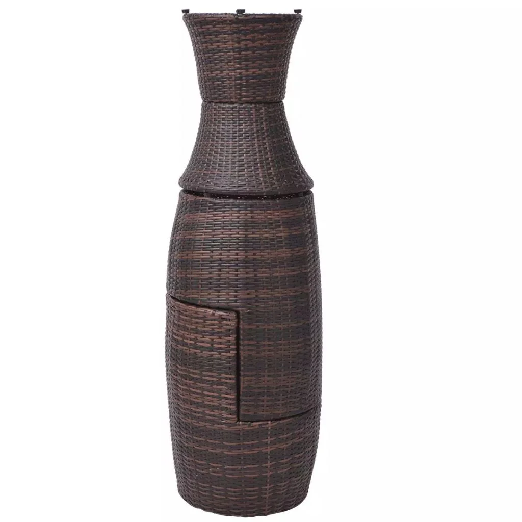 walmeck 3 Piece Bistro Set with Cushions Poly Rattan Brown