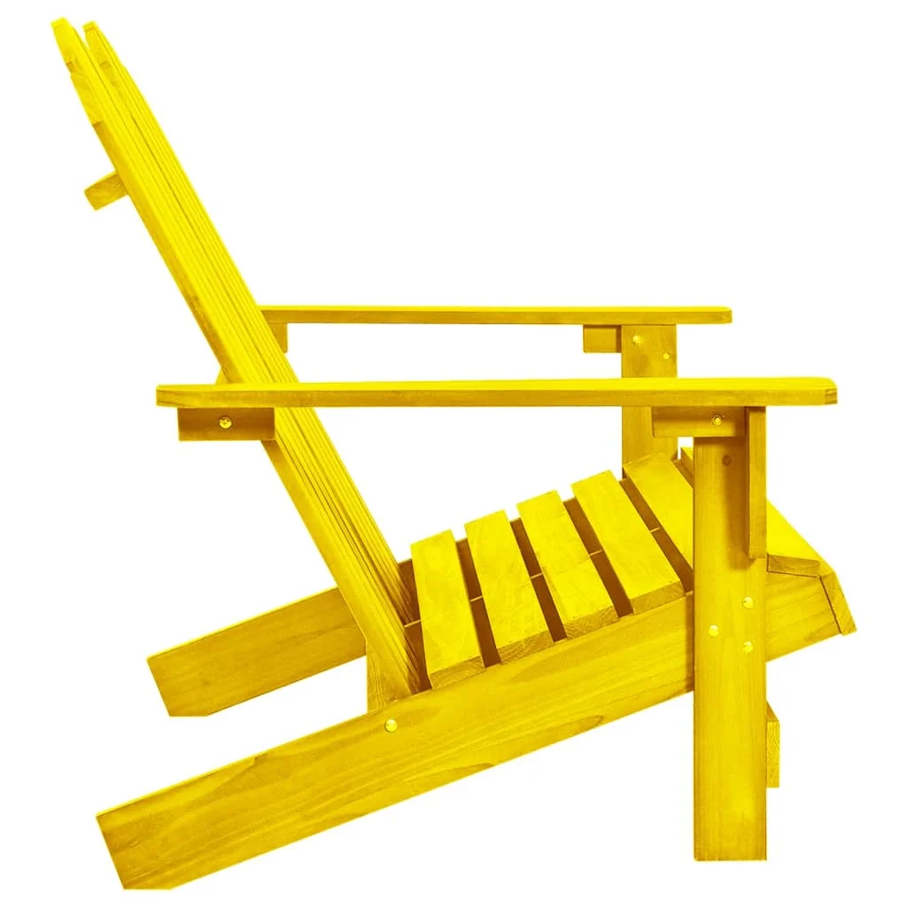 Uteam Patio Chair Solid Wood Fir Yellow Adirondack for 2 Seater