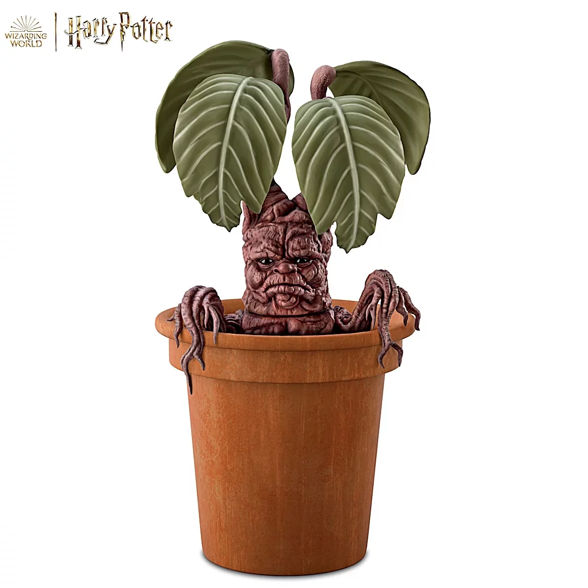 The Ashton-Drake Galleries Mandrake Portrait Figure Collector's Edition from Harry Potter™ Handcrafted in Hand-painted Vinyl Poseable Root Arms and Legs Includes Planting Pot 16-inches