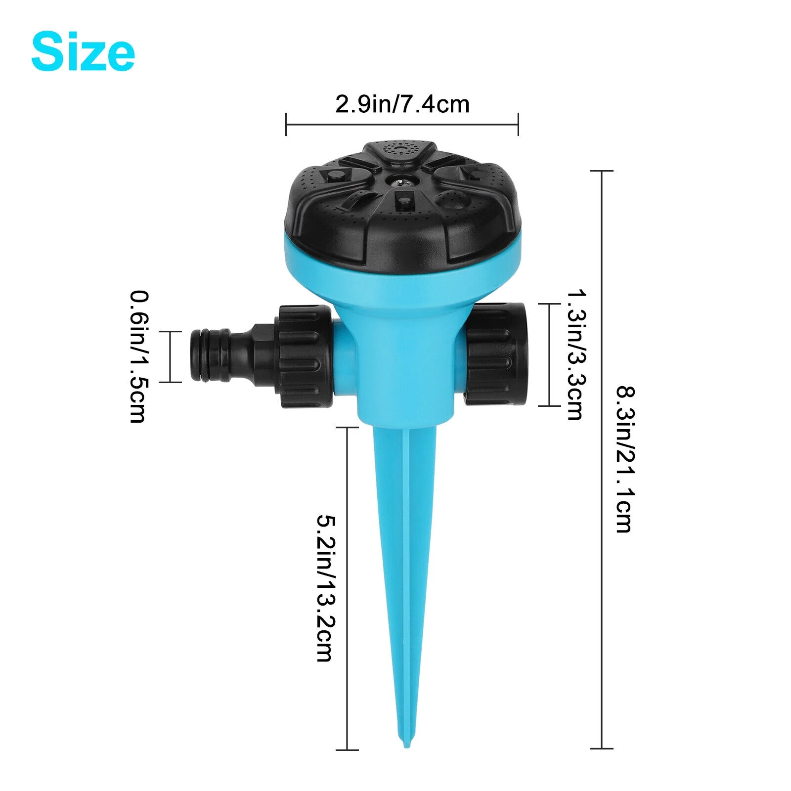 360° Rotatable Auto Lawn Garden Sprinkler Watering System Water Spray Grass Yard