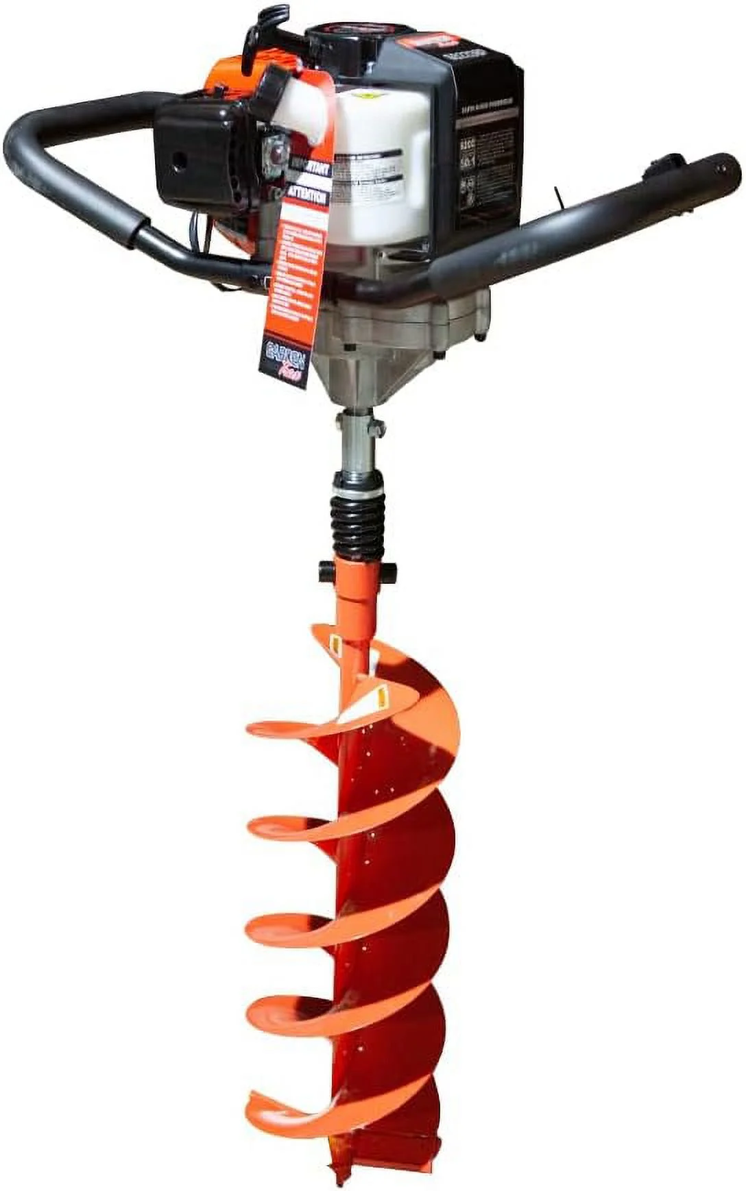 Garden Trax 52cc Gas Powered Earth Auger Combo Double Dirt Volume Dual Spiral Post Hole Digger w/8Inch Auger Drill Bit