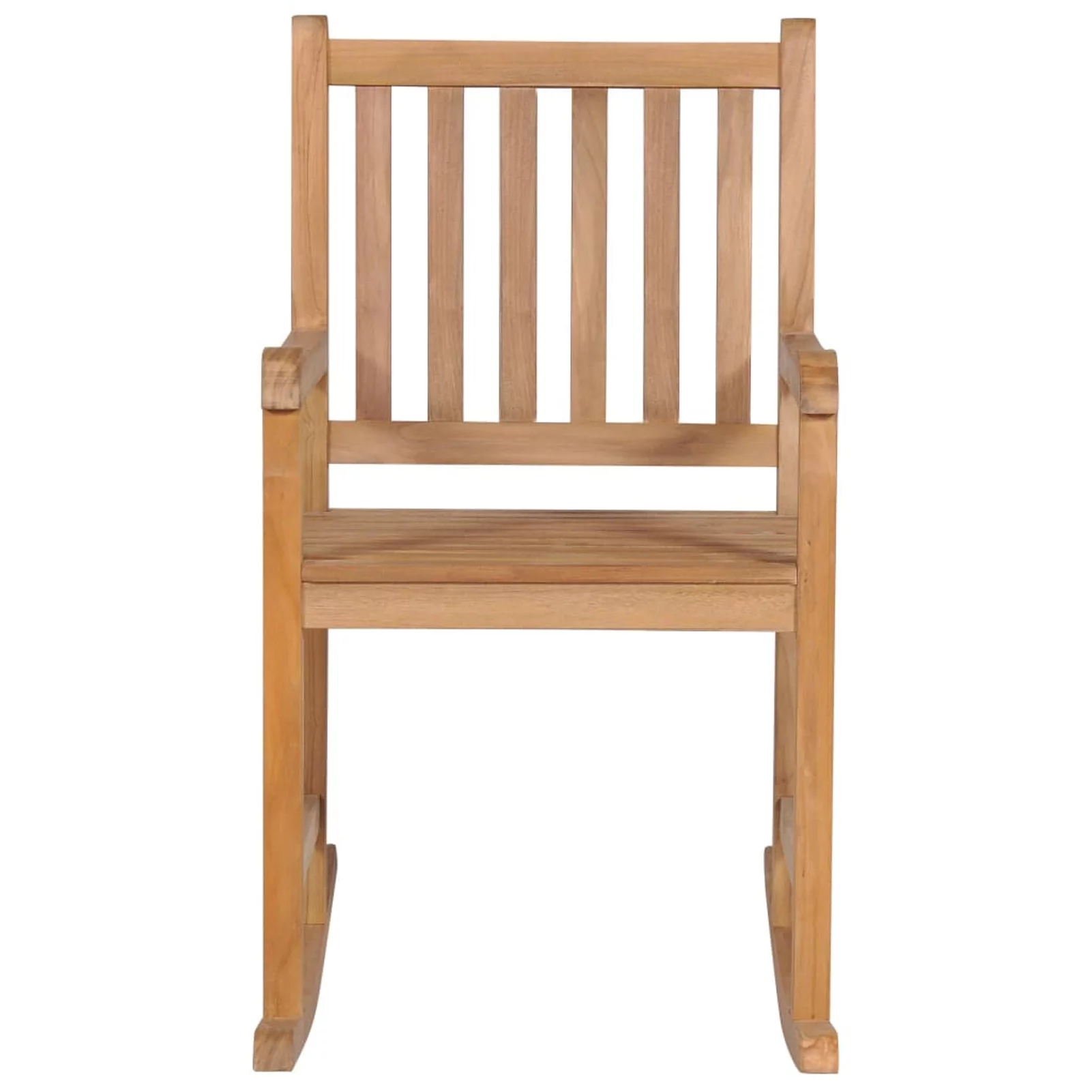 Suzicca Rocking Chair with Gray Cushion Solid Teak Wood