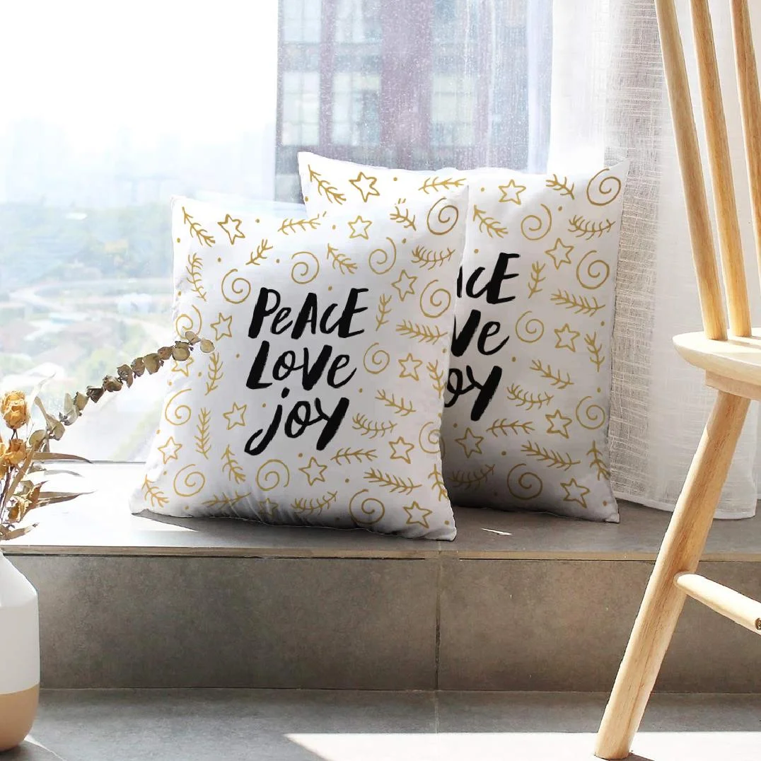 LALILO Throw Pillow Covers Peace Love Joy Trendy Brush Lettering Cushion Cover 18