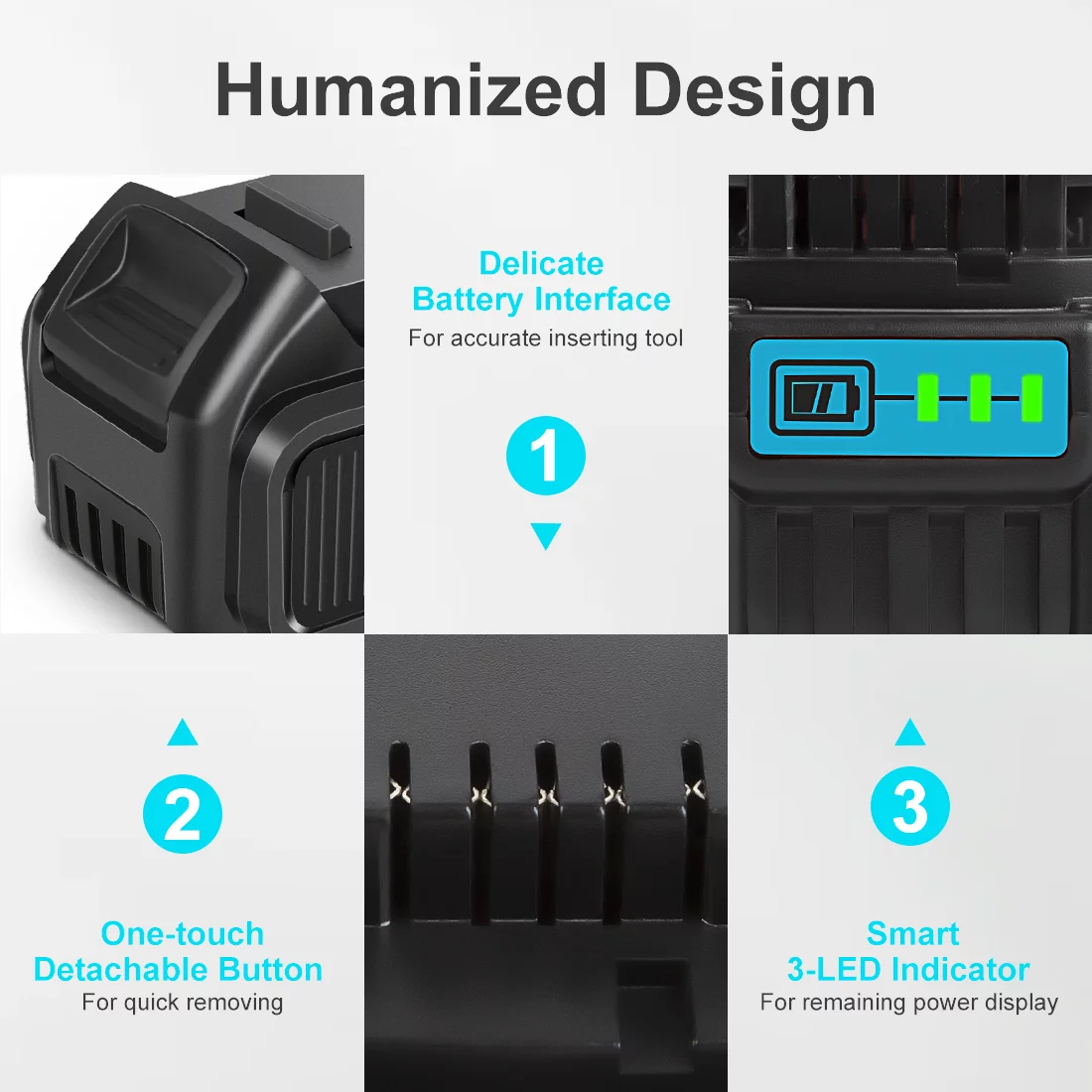 8-Pack For Dewalt 20V 6.0Ah DCB206 DCB204 Lithium Ion Battery