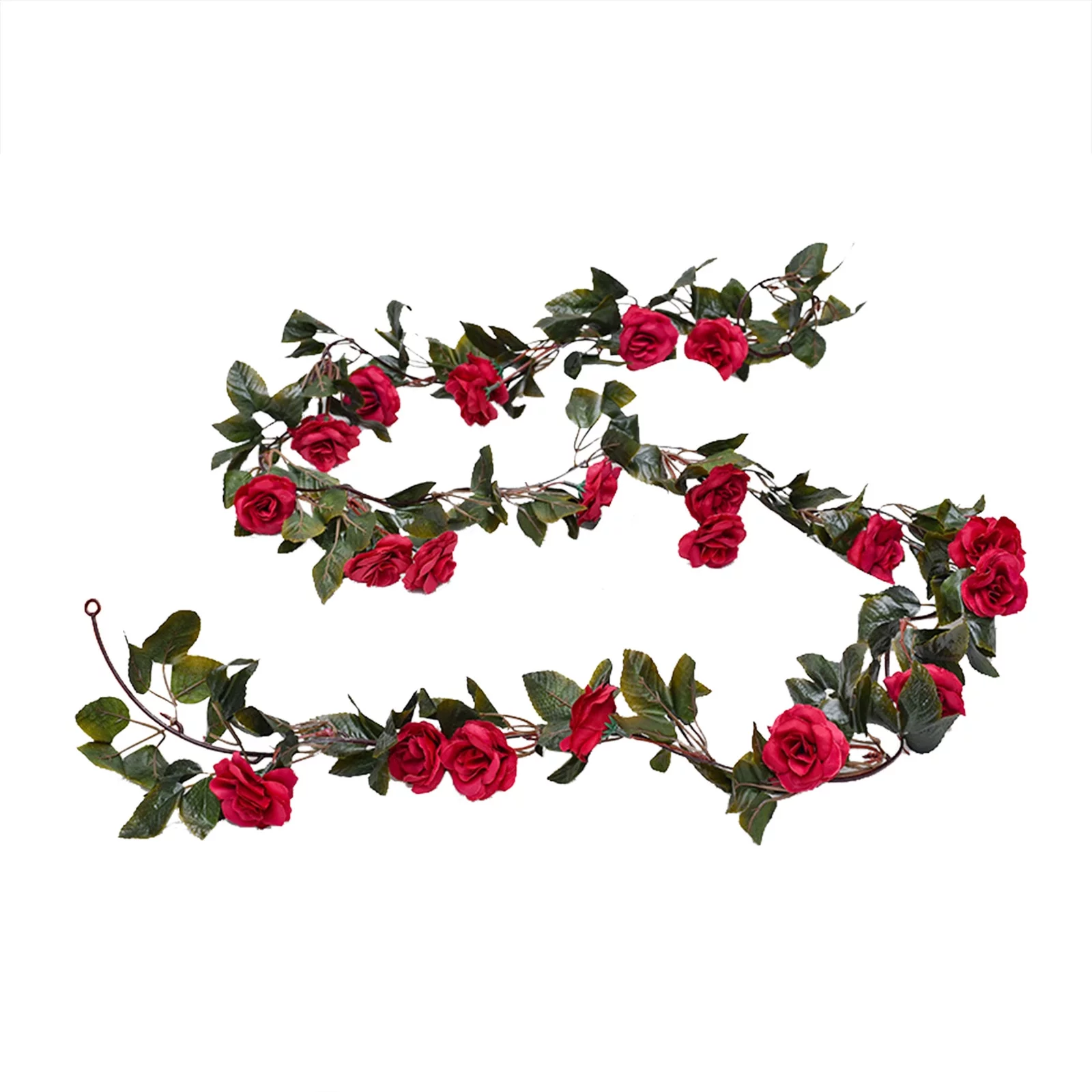 SUSHANG Flower Garland Rose Vine Artificial Flowers Hanging Rose Ivy Hanging Basket Garland for Room Wall Decor Hanging Wedding