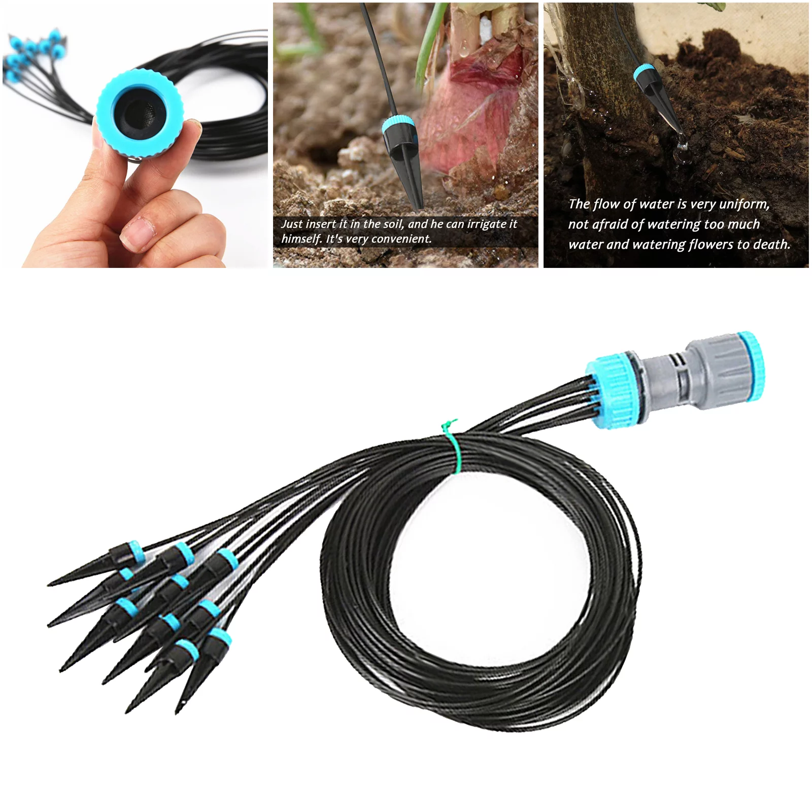 Drip Irrigation Garden Irrigation System with 10 Nozzle Plant Garden Watering Drip Automatic Garden Watering