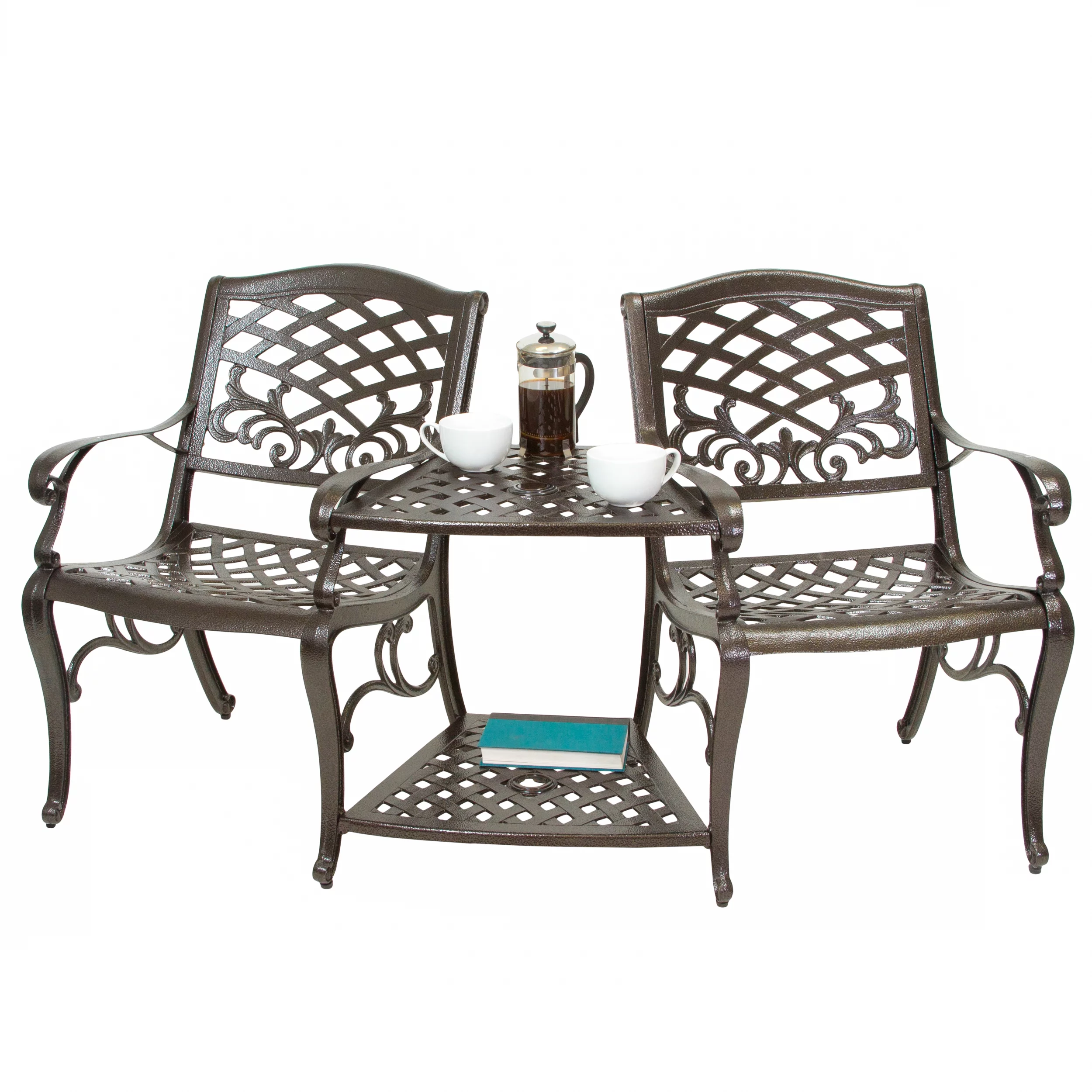 Dakota Outdoor Cast Aluminum Adjoining Chair