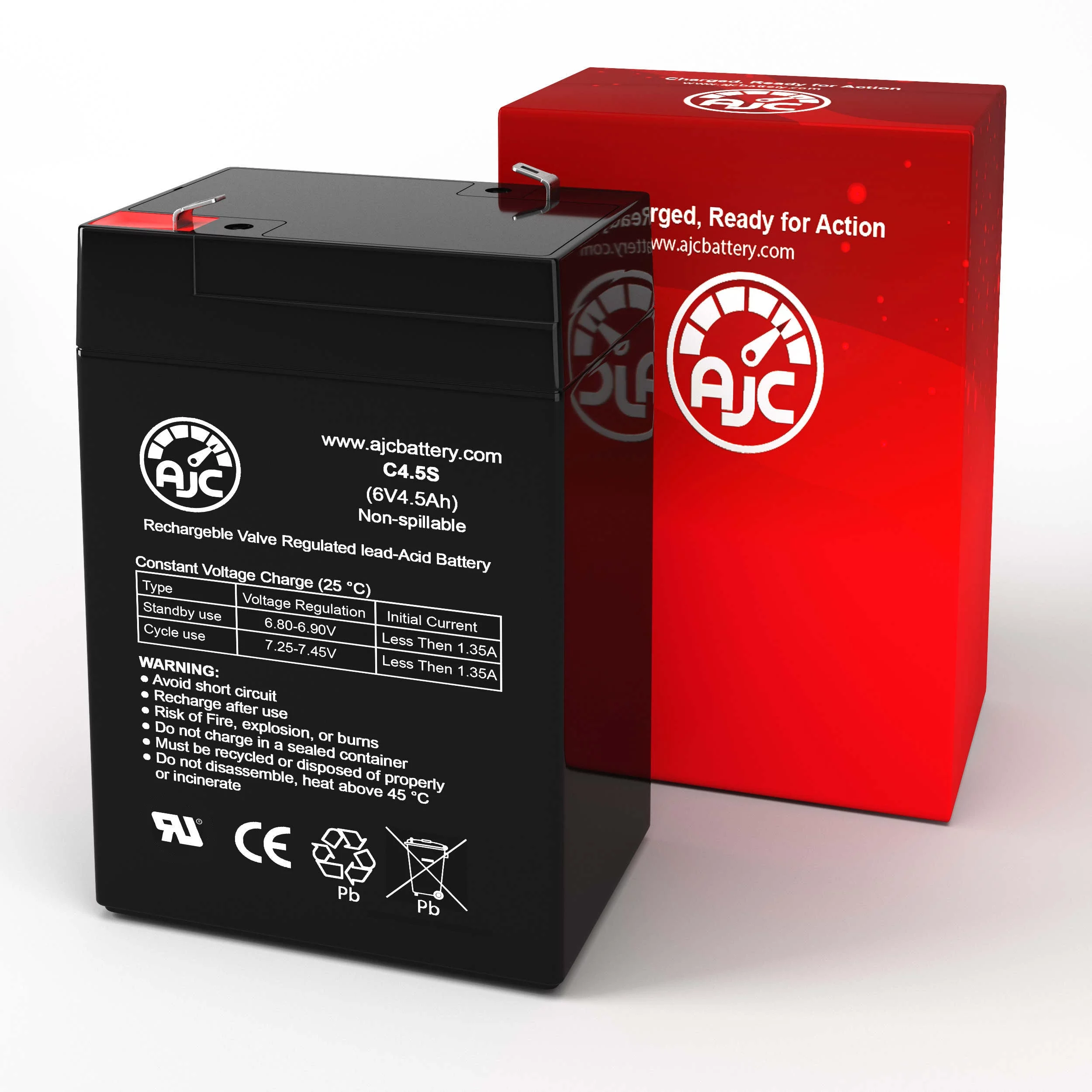Toro 10-32 6V 4.5Ah Lawn and Garden Battery - This Is an AJC Brand Replacement