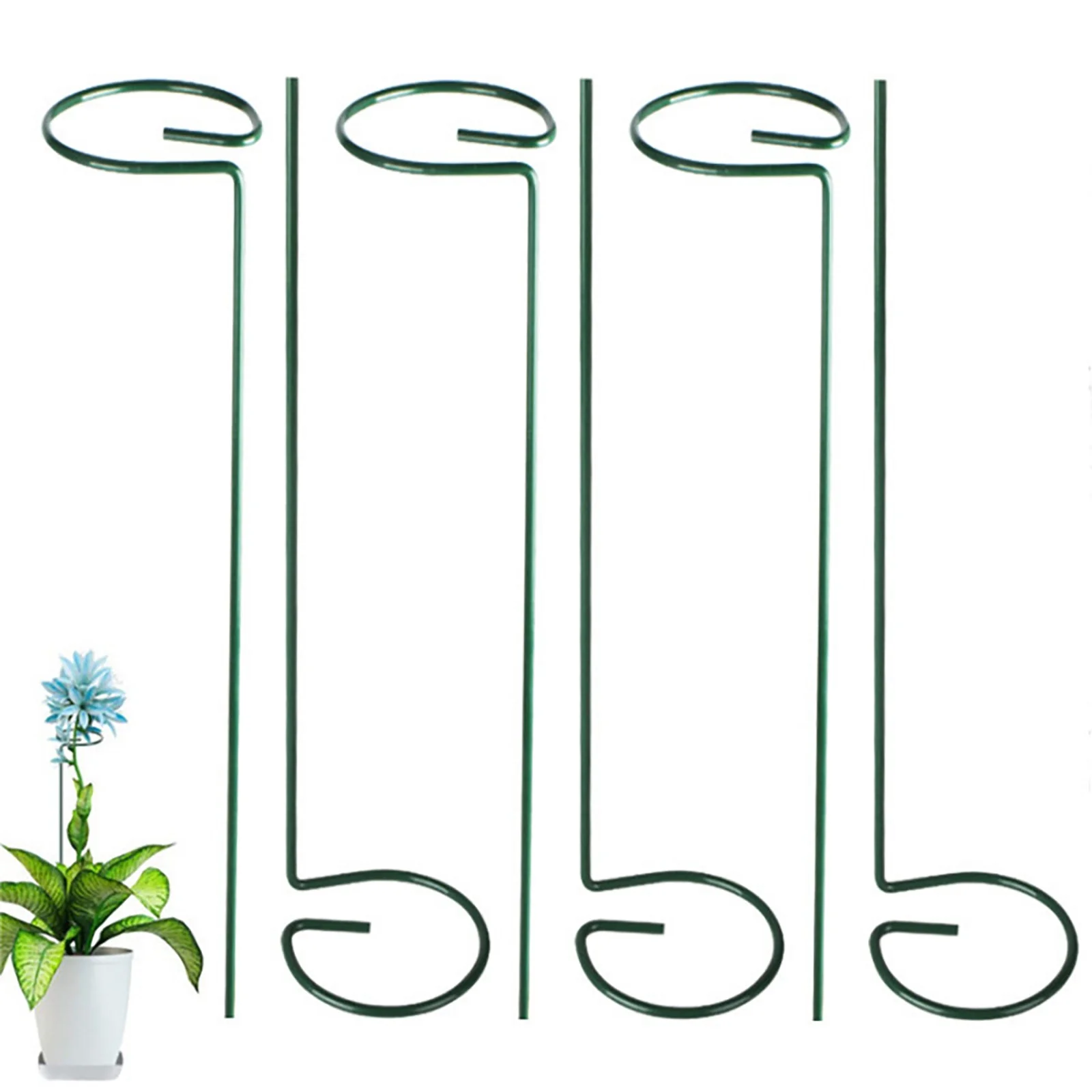 MVNSFEW 10pcs Gardening Climbing Frame Steel Flower Support Rod Frame Greenery Anti Fall Fixed Frame Home Practical Tools