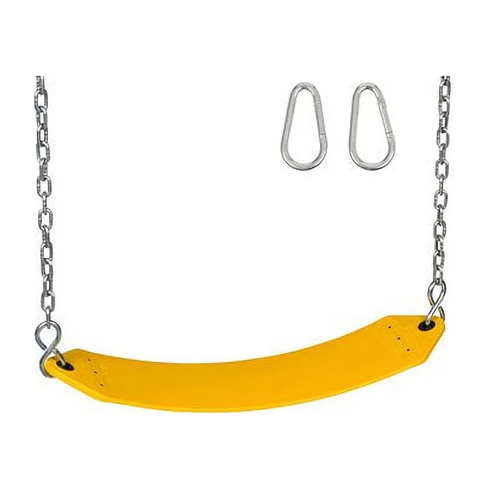 Swing Set Stuff Inc. Residential Belt Seat with Chains and Hooks (Green)