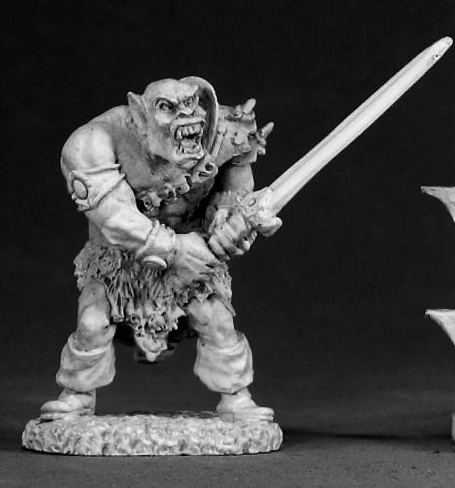 Reaper Miniatures Black Orc Warrior #02335 Dark Heaven Legends Unpainted Metal