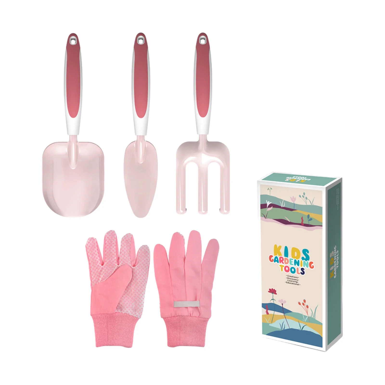 Children's Garden Planting Tools Set Kids Gardening Tools Set-9 PCS Garden Tool Set For Kids-Outdoor Playset- Kids Yard Tools-Garden Toys For Toddlers Age 3-8-Gift For Boys Girls