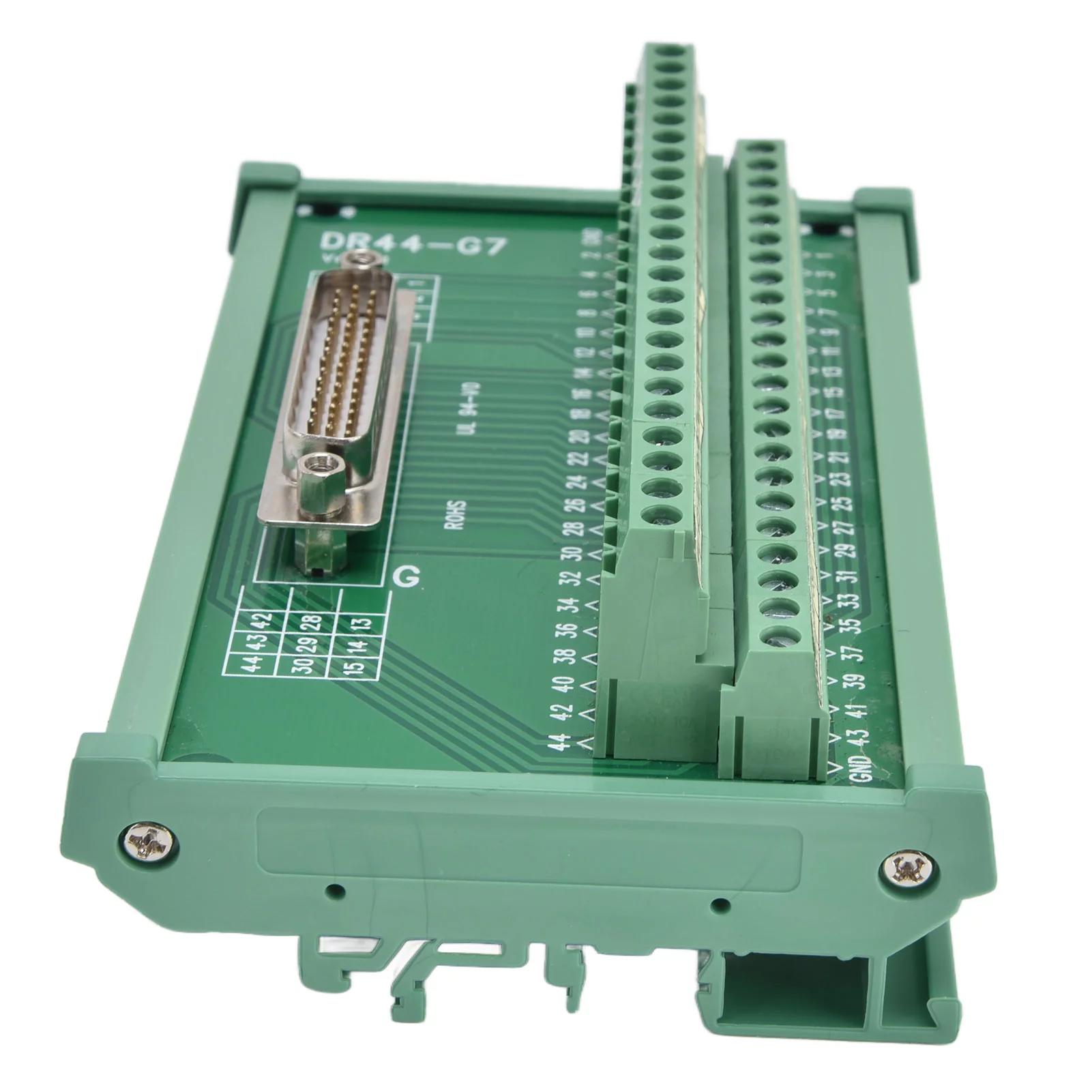DR44‑G7 Transfer Terminal Block Male Terminal PCB Module Male Terminal Board DC 60V Terminal Block Distribution Module,Barrier Terminal Block Distribution Module
