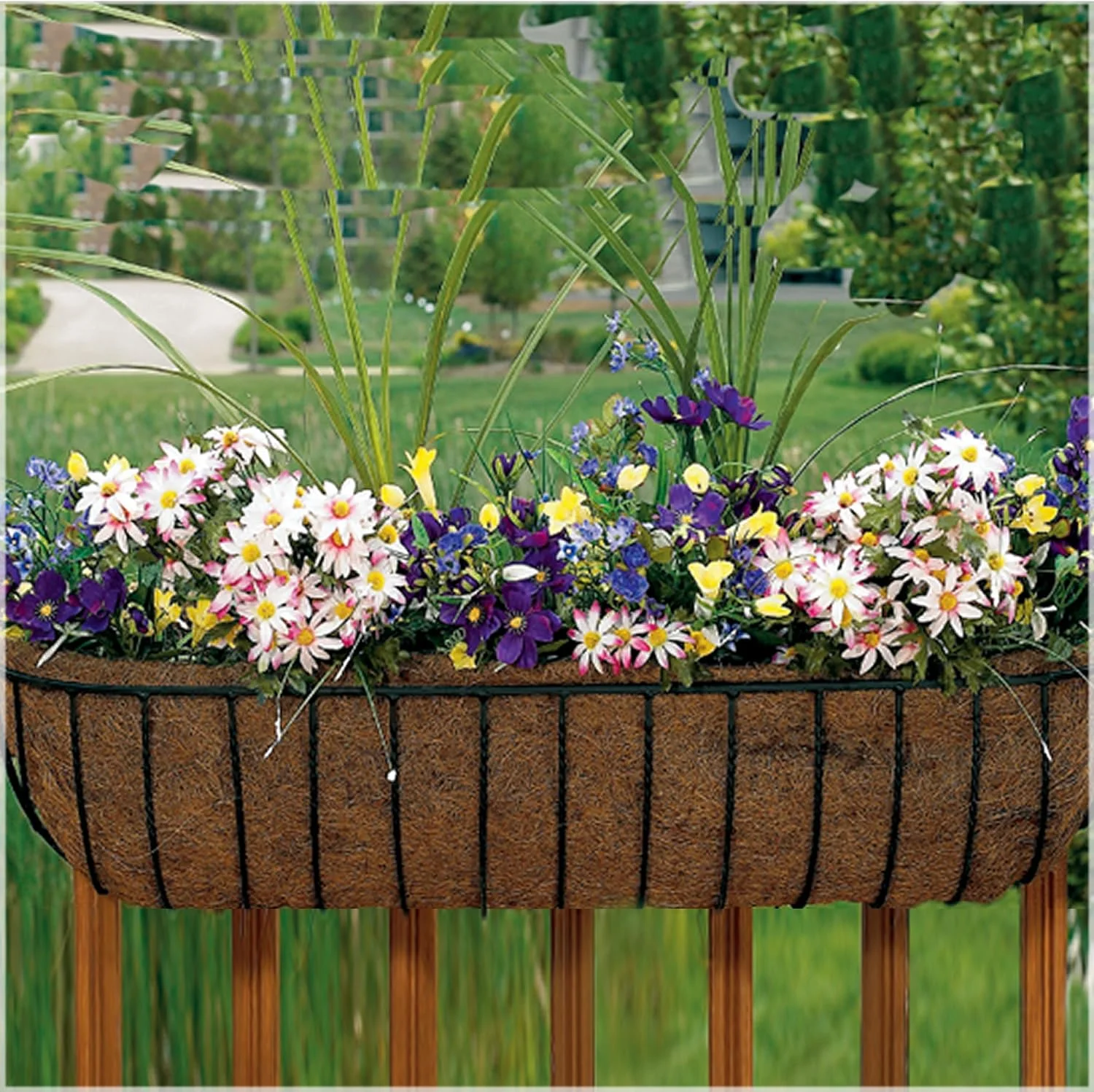 Black 36-Inch Canterbury Horse Trough Planter HTCB36-B