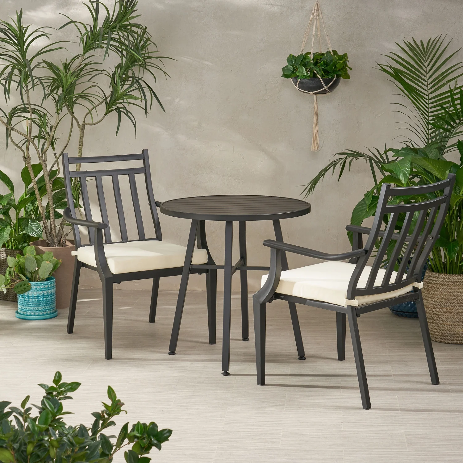 DELMAR 3PC METAL BISTRO SET