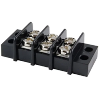 NTE 25-B500-03 3 Pole 20A Panel Mount Barrier Terminal Strip