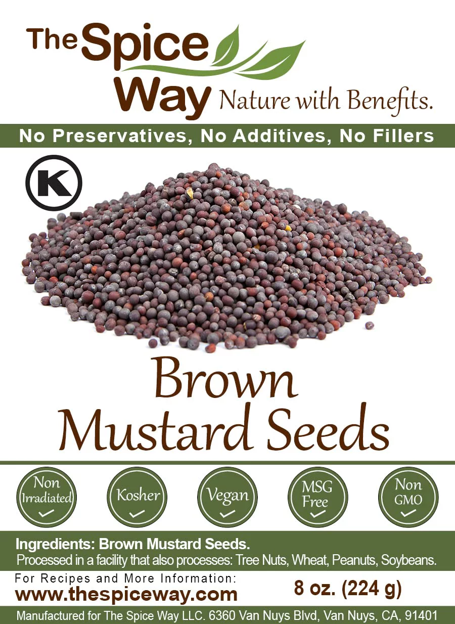 The Spice Way Brown Mustard Seeds - Whole Seeds - 8 oz.