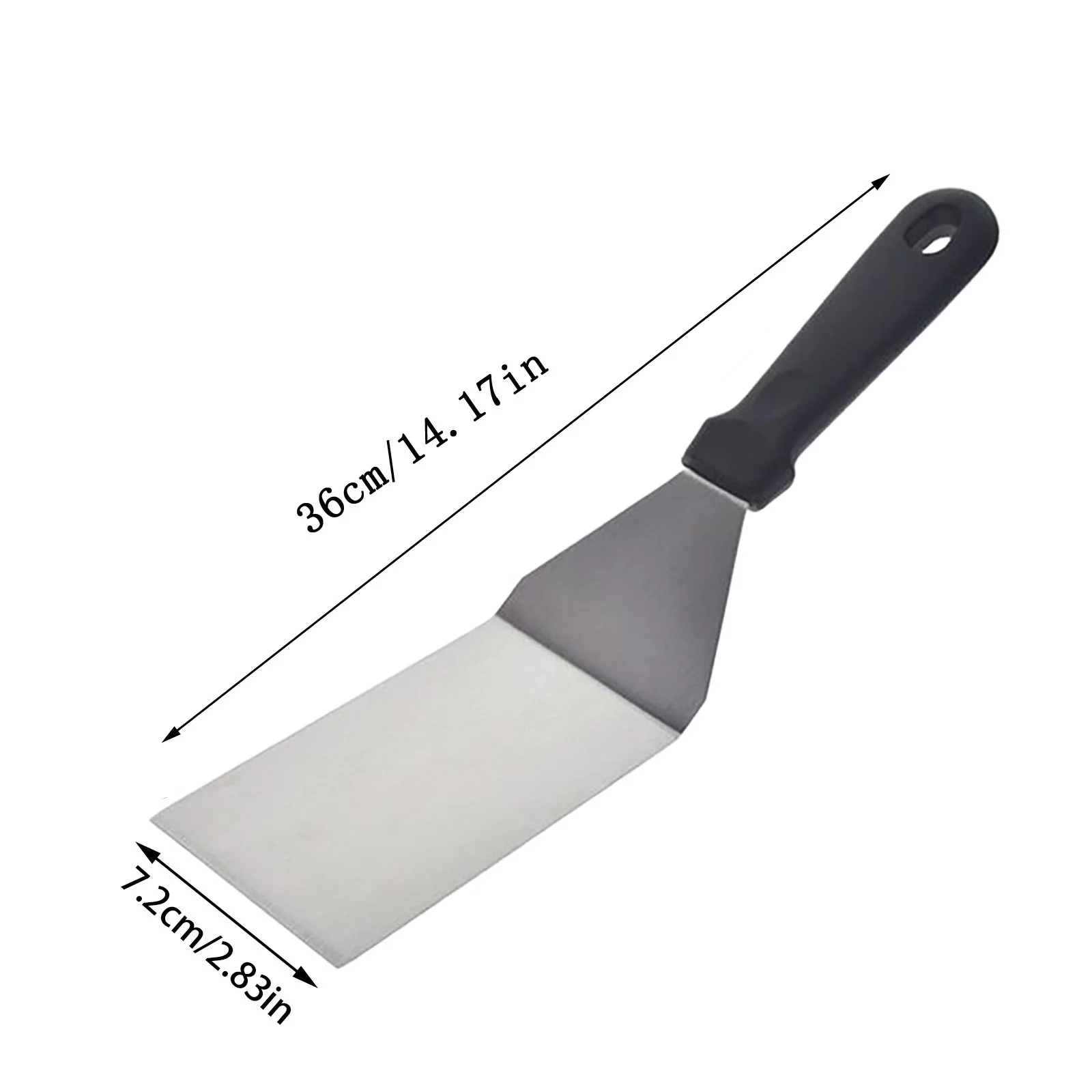 Stainless Steel Plastic Handle Cooking Shovel Multifunctional Iron Plate Burning Shovel