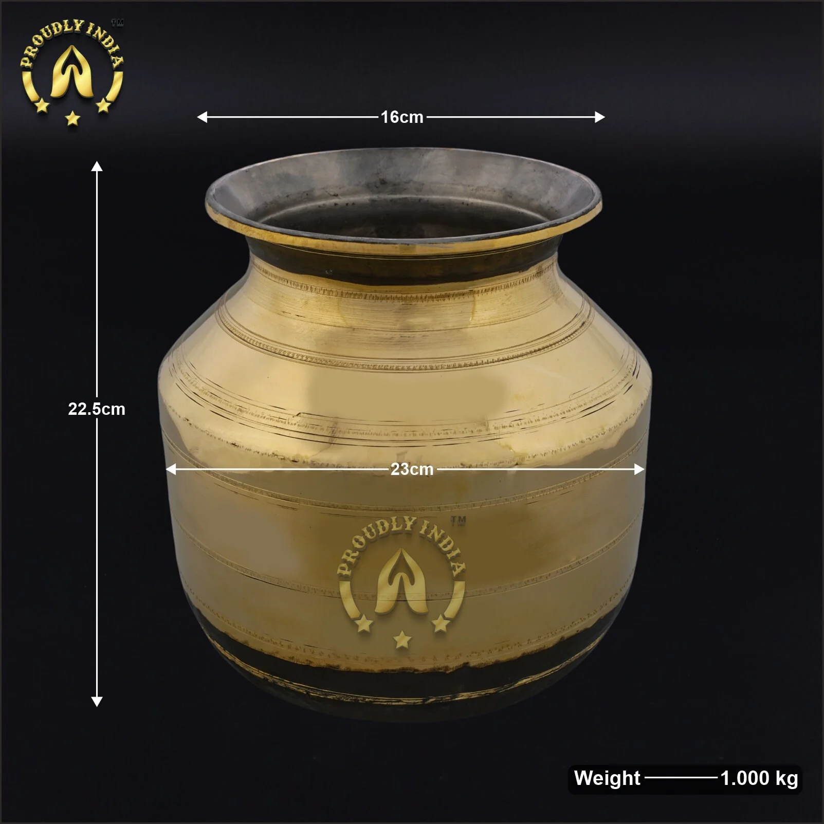 ProudlyIndia Bronze Pongal Pot,Pongal Paanai, Copper Matka, Copper Kudam, Indian Copper Pot, Handmade Copper Pot, Vengalam Pot, Online Matka