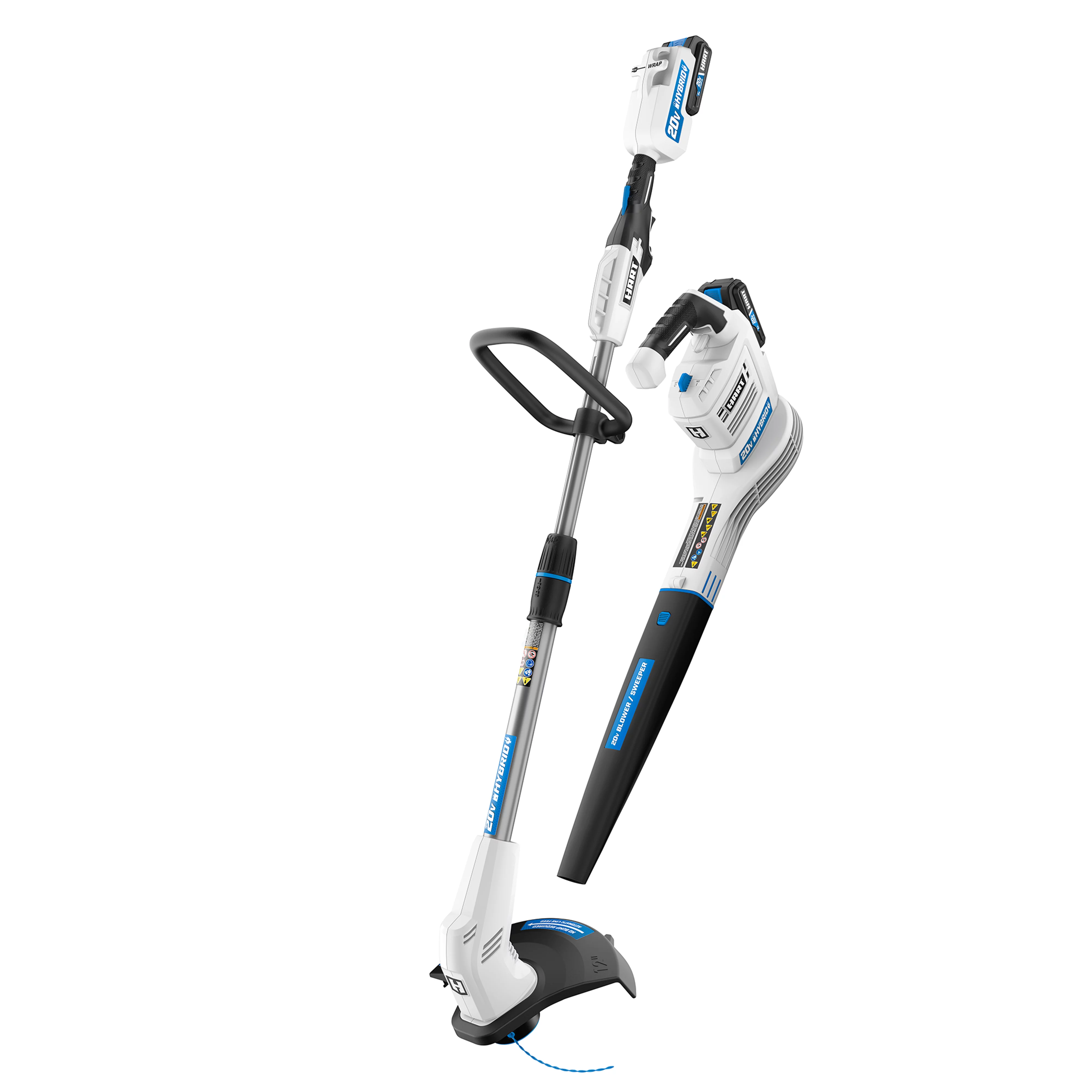 HART 3/8-inch Drill/Driver Project Kit & HART 12-inch Hybrid String Trimmer/Blower Combo Kit