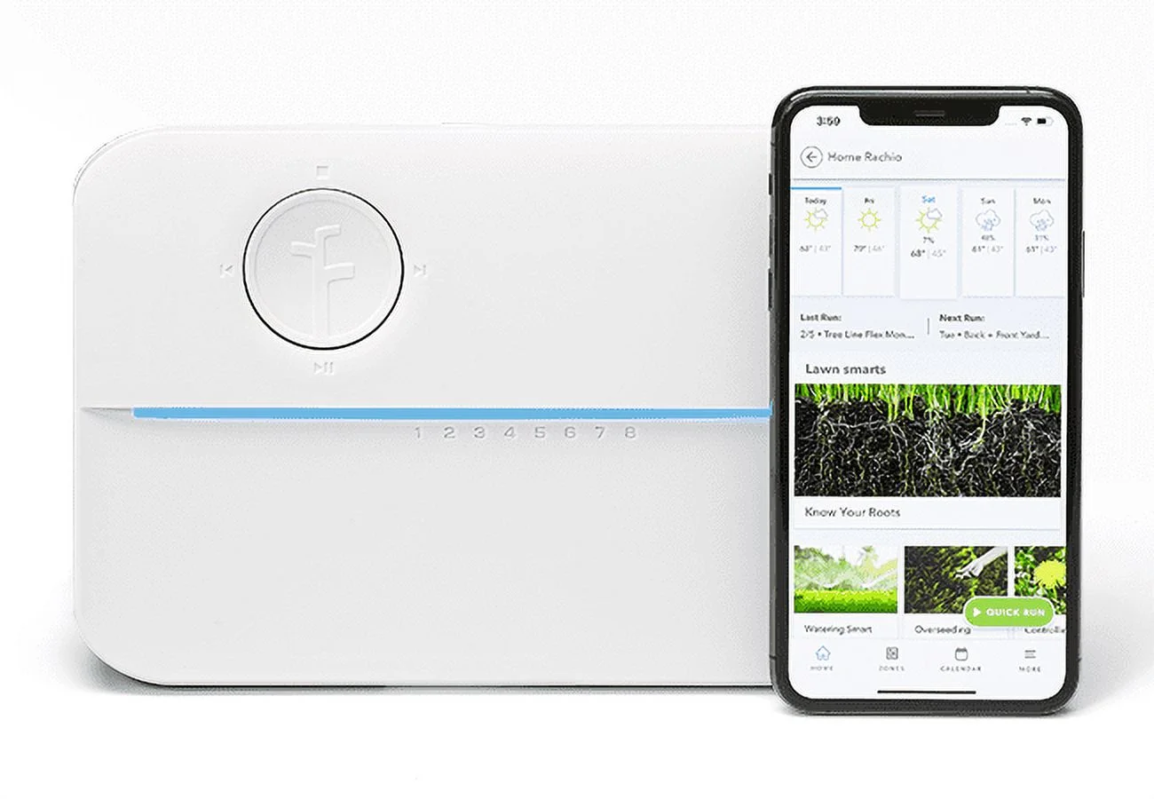 Restored Rachio 3 Wi-Fi Sprinkler Controller, 8-Zone (Irrigation System not Included) (Refurbished)