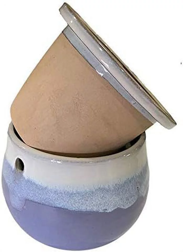 6 inch Teardrop Self Watering (Cream Over Lavender)