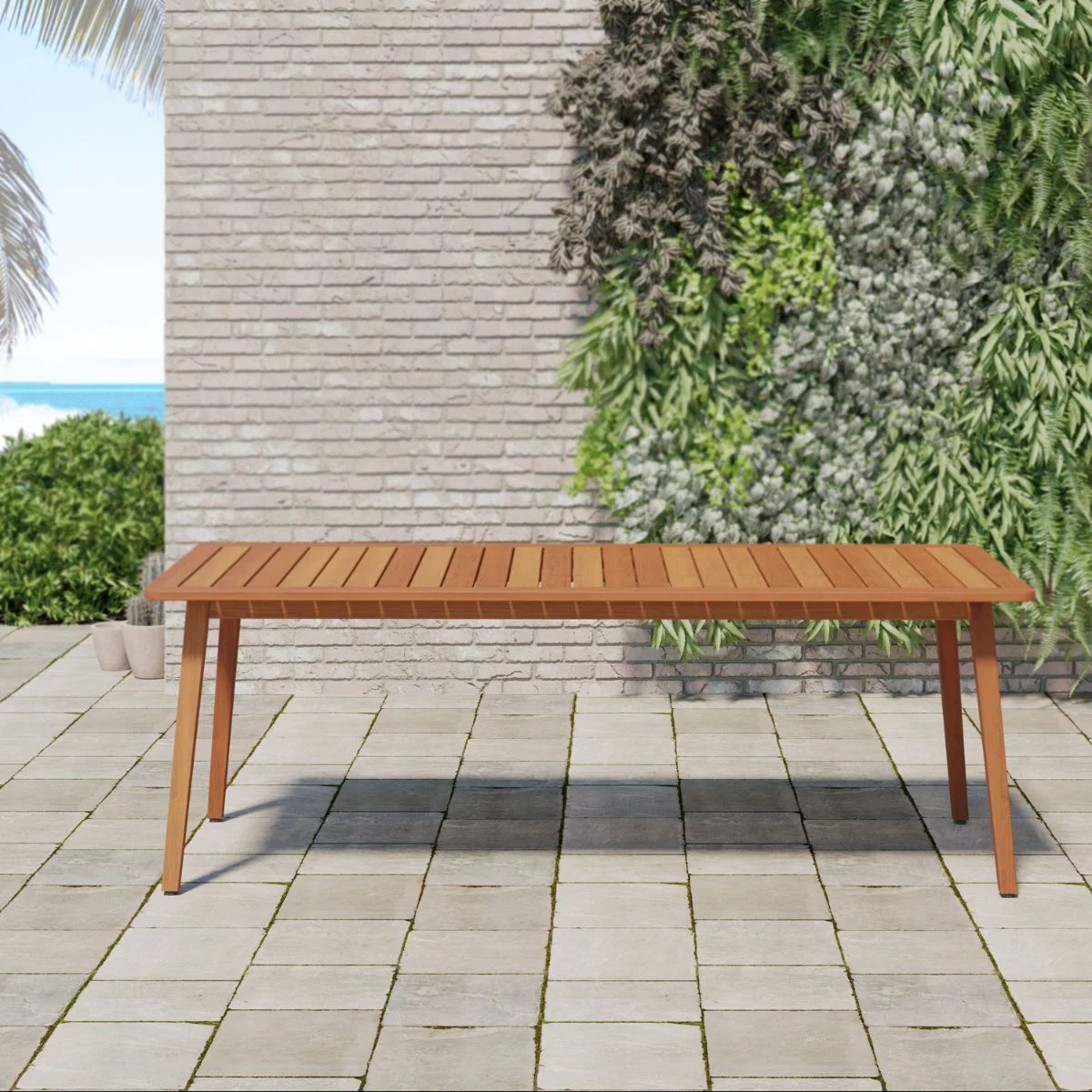 Urban Elements RivieraRetreat 7-piece Solid Wood 100% FSC Rectangular Patio Dining Set