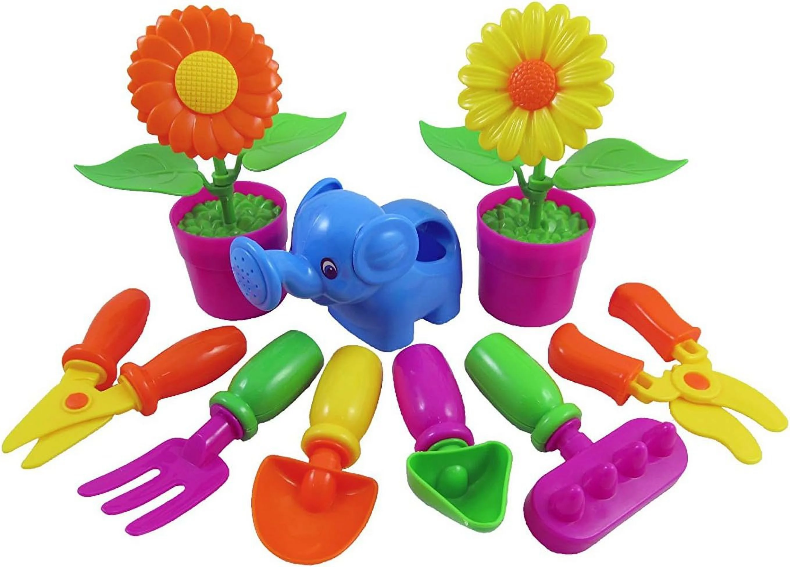 Little Garden Tool Playset | Kids Pretend Play Gardening | 9 Garden Tools and Plants Pieces